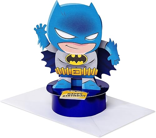 Miniatura 6 de American Greetings Tarjeta de cumpleaños de Batman desplegable que se puede exhibir (Hope It's Epic)