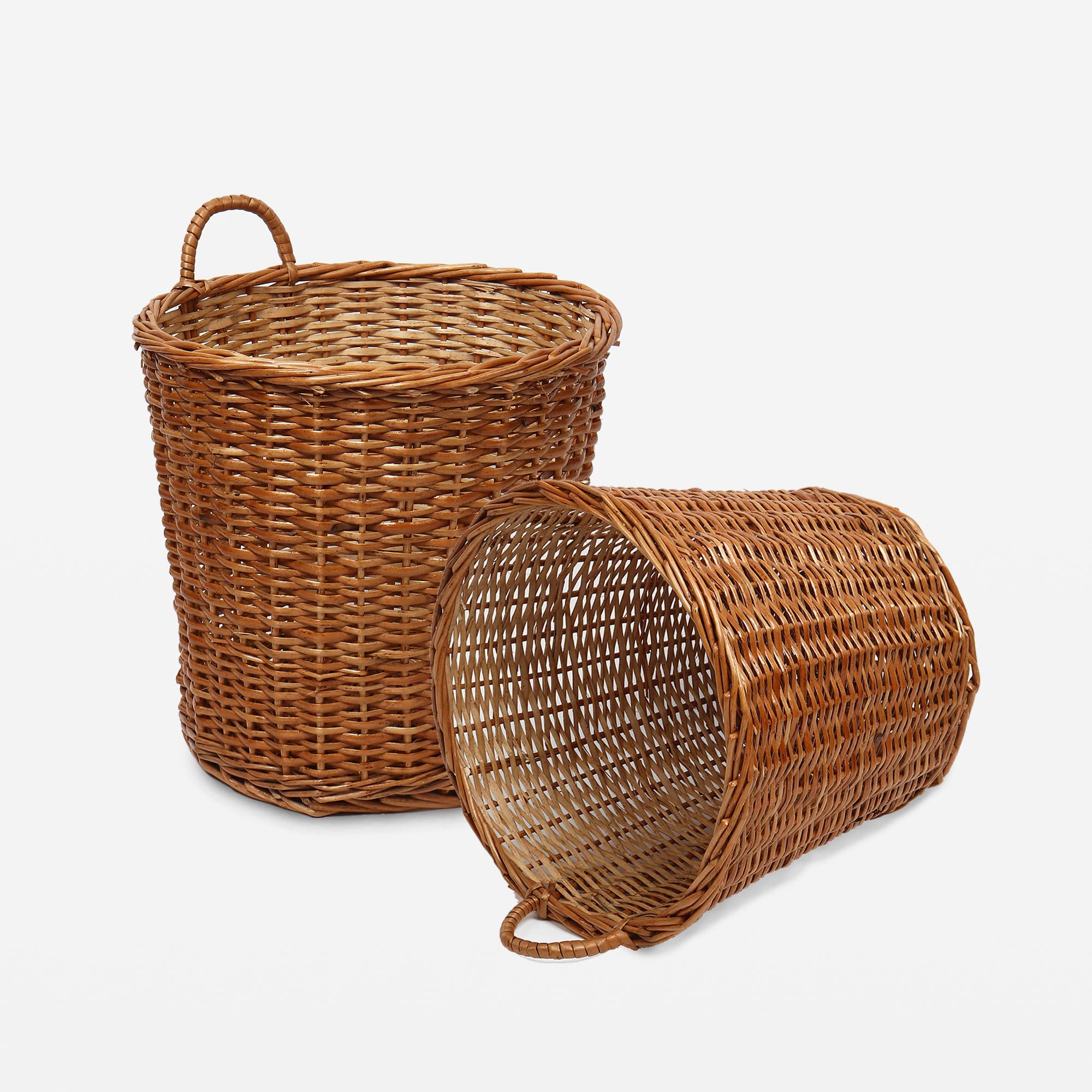 Habere India-All the Cultures Fabricating India Wicker Baskets for Decorative Storage, Clothes, and Fruit (Pack of 2)-picture-16