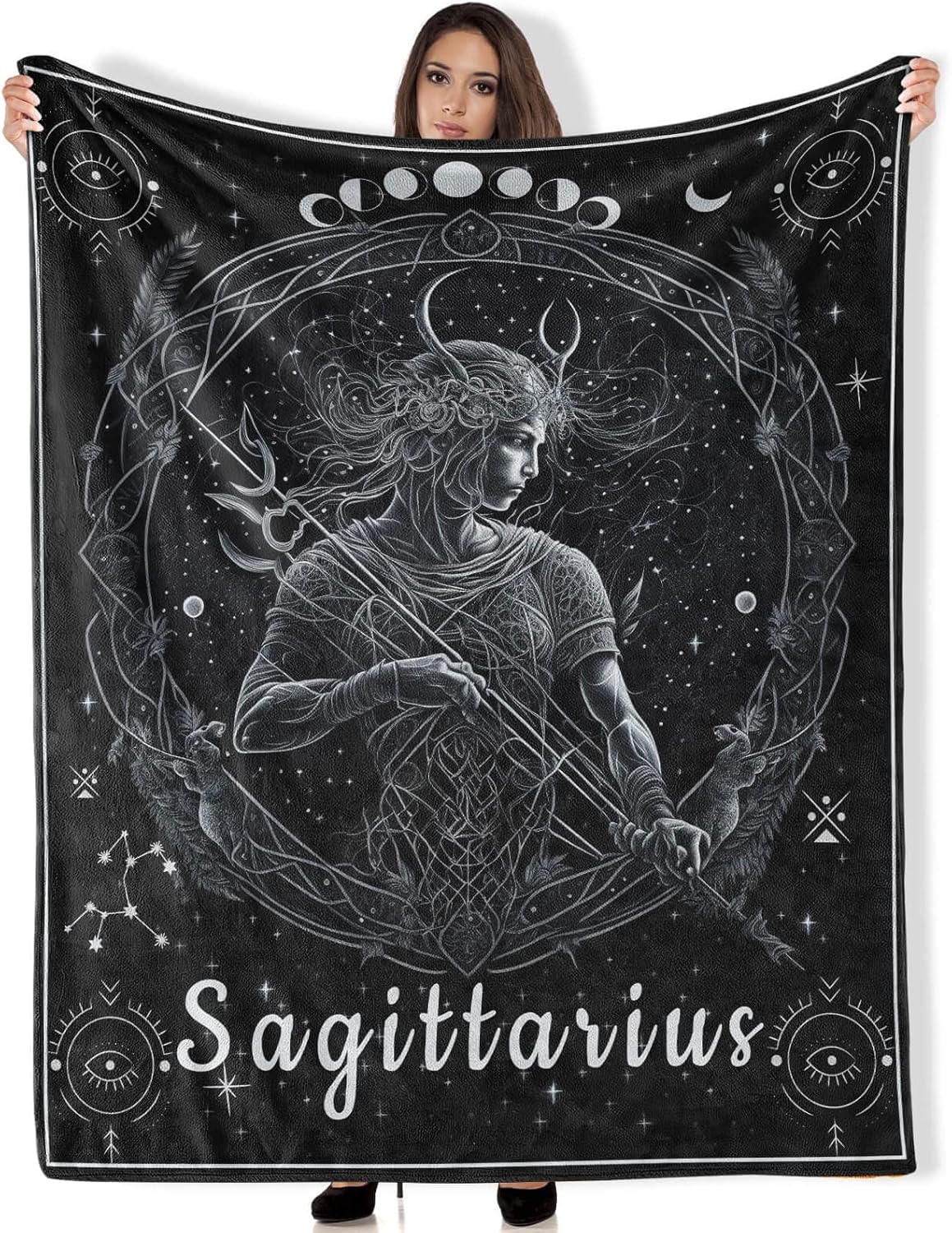 BEOIIBIRD Sagittarius Zodiac Blanket Gifts, 60"x50" Throw