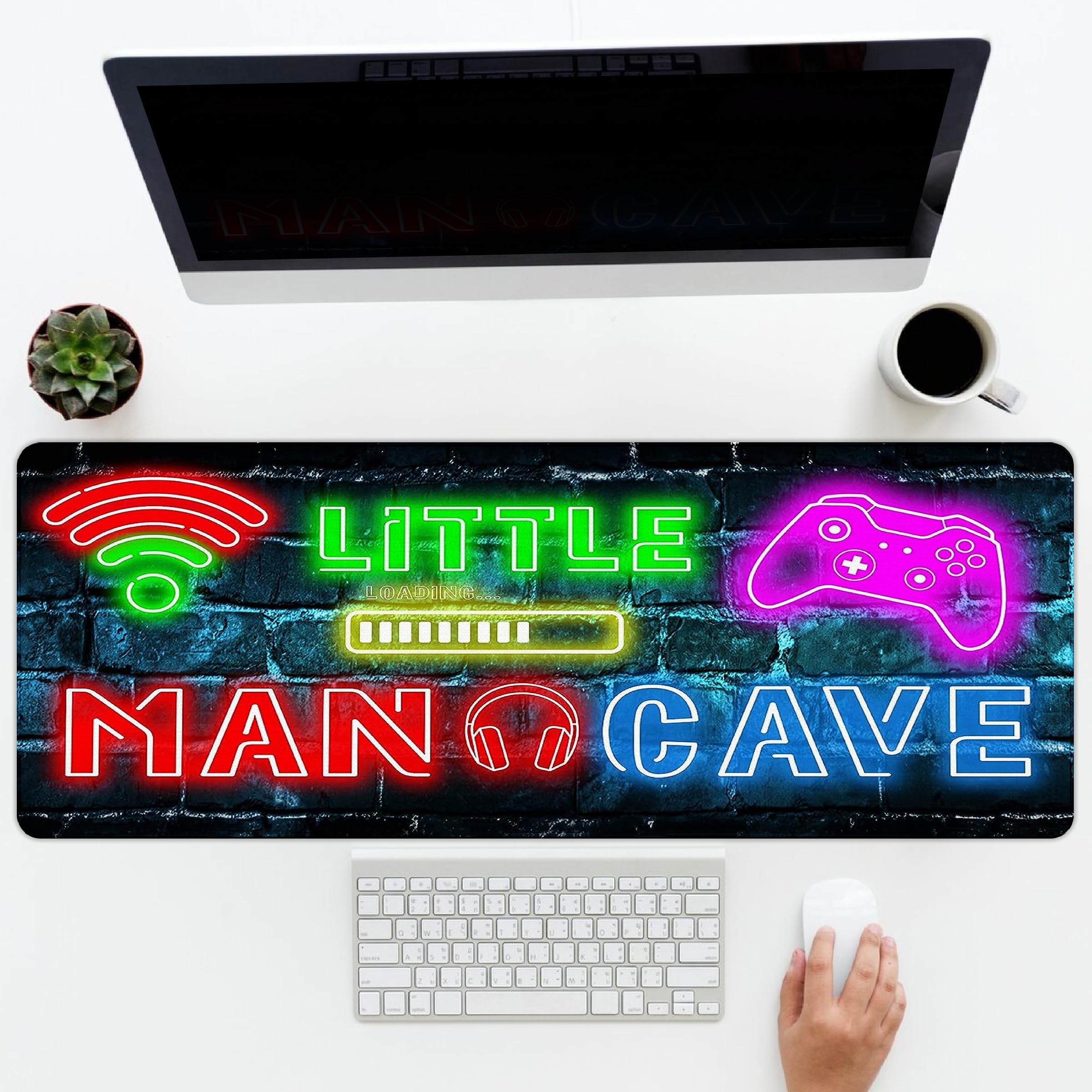 Gaming Black Mouse Pad Anime Gaming Desk Mat,Cool XXL Extended Large Gaming Mouse Pad Mat Gamer Mouse Pads for Computer Mat Desktop,Gaming Room Decor for Kids Boys Men Gaming Stuff 31.5x11.8