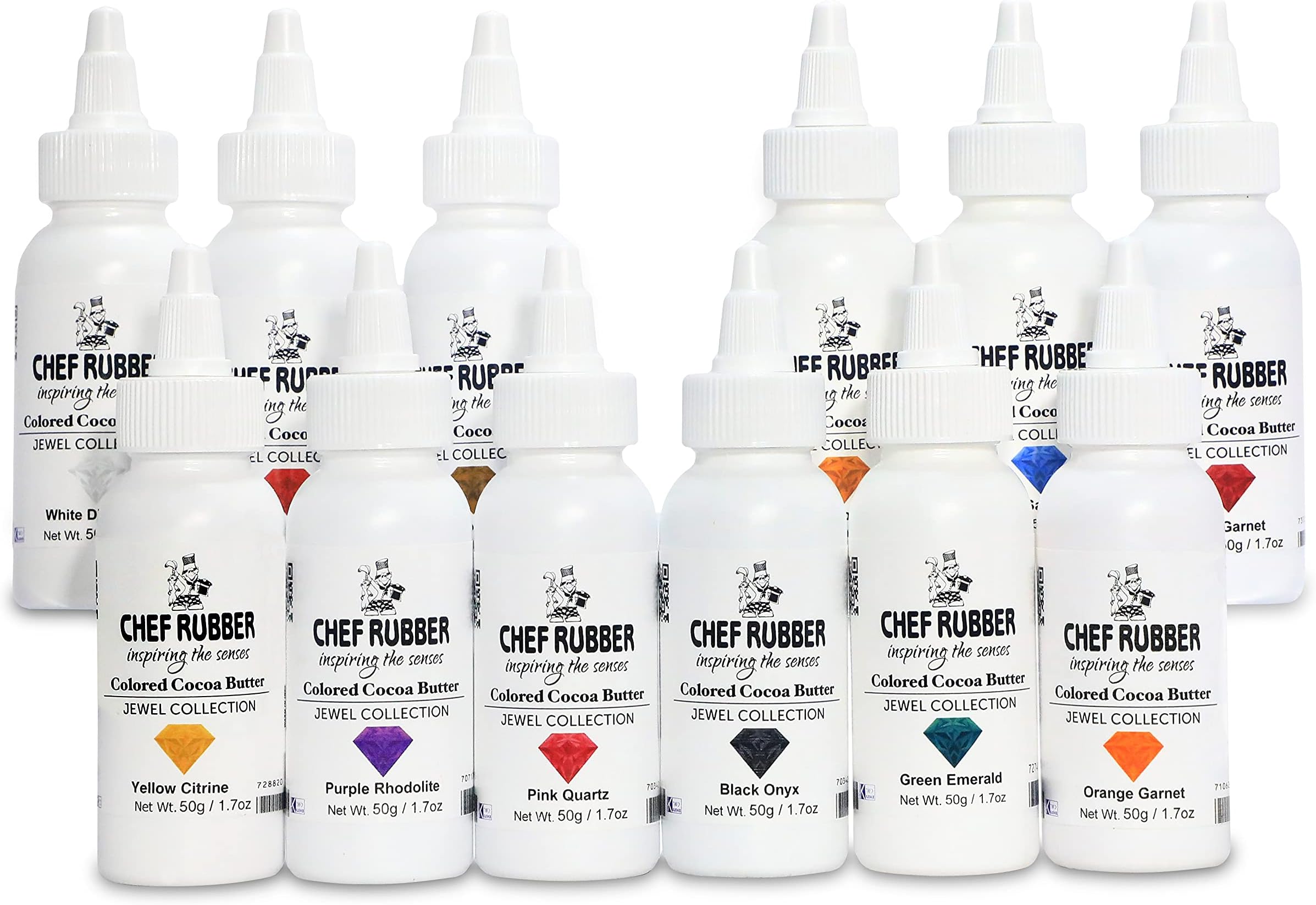 Chef Rubber Jewel Colored Cocoa Butter Starter Kit Home