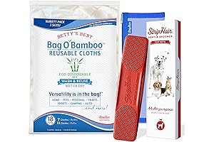 Striphair Gentle Groomer for Dogs & Cats: 6-in-1 Pet Bathing Brush Shedding...