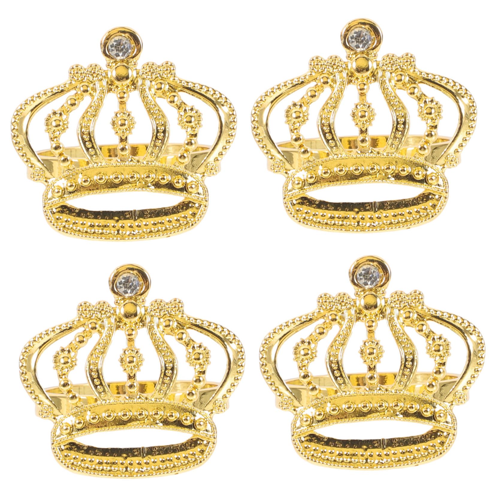 IMIKEYA 12pezzi Anelli Per Tovaglioli Dorato Forma Di Con Strass Decorazioni Eleganti Per Matrimoni e Feste Di Portatovaglioli Per Tavoli Da Pranzo