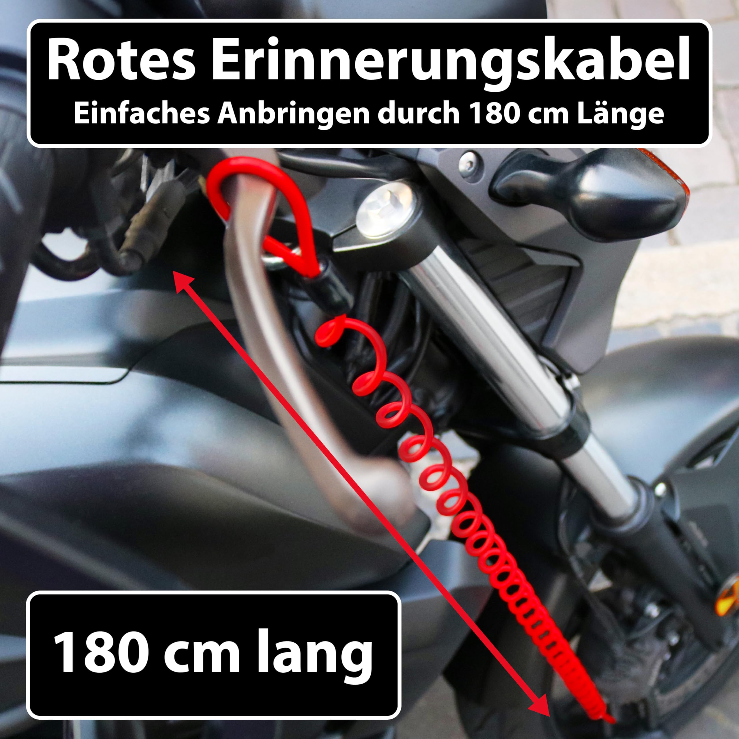KOHLBURG sicheres Motorradschloss - Bremsscheibenschloss mit höchster Sicherheitsstufe 15plus von 15 - Hinterradschloss 16mm stark - Diebstahlsicherung für Motorrad Moped Vespa Roller & Scooter