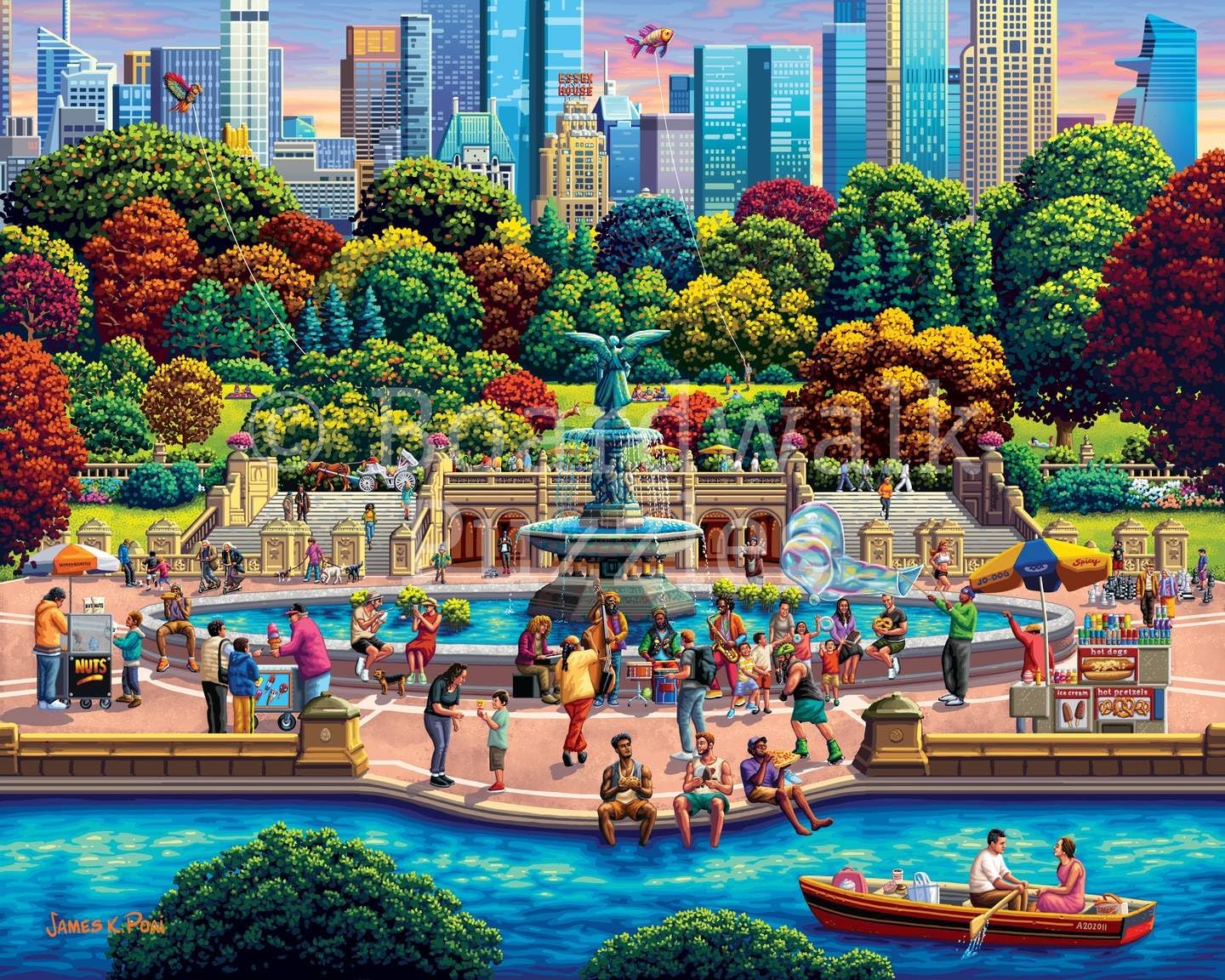Boardwalk Puzzles New York Central Park by Boardwalk, 1000 Piece Jigsaw Puzzle for Adults, Made in USA