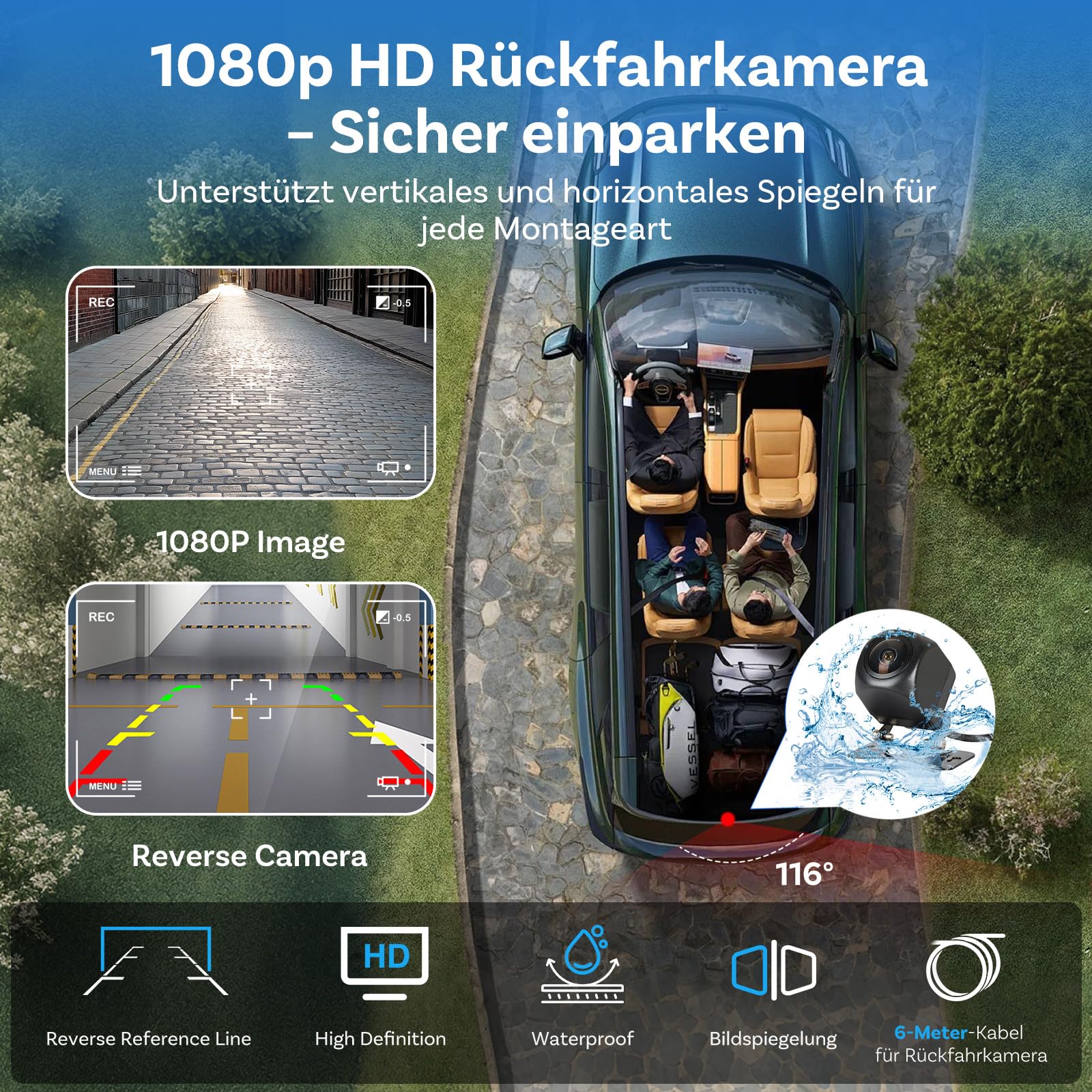 OTTOCAST ScreenFlow, Carplay Display mit YouTube, 11,4 Zoll Carplay Android Auto car Multimedia Player mit 1080P Rückfahrkamera 1920×720P Touch Screen 2.4G/5G WLAN Bluetooth for iOS 8+ Android 11+