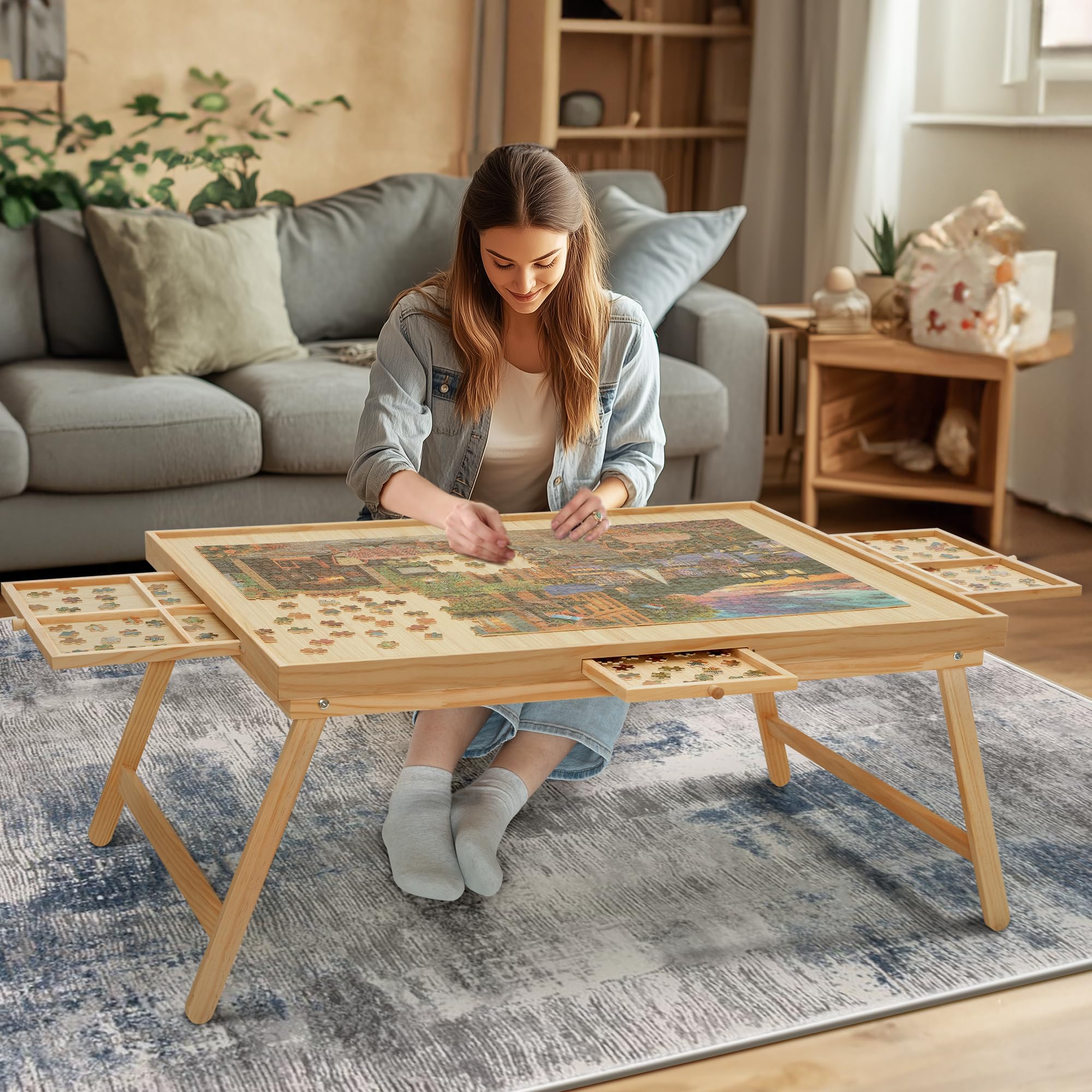 HALLYBEE Puzzle Table 2000 Pieces