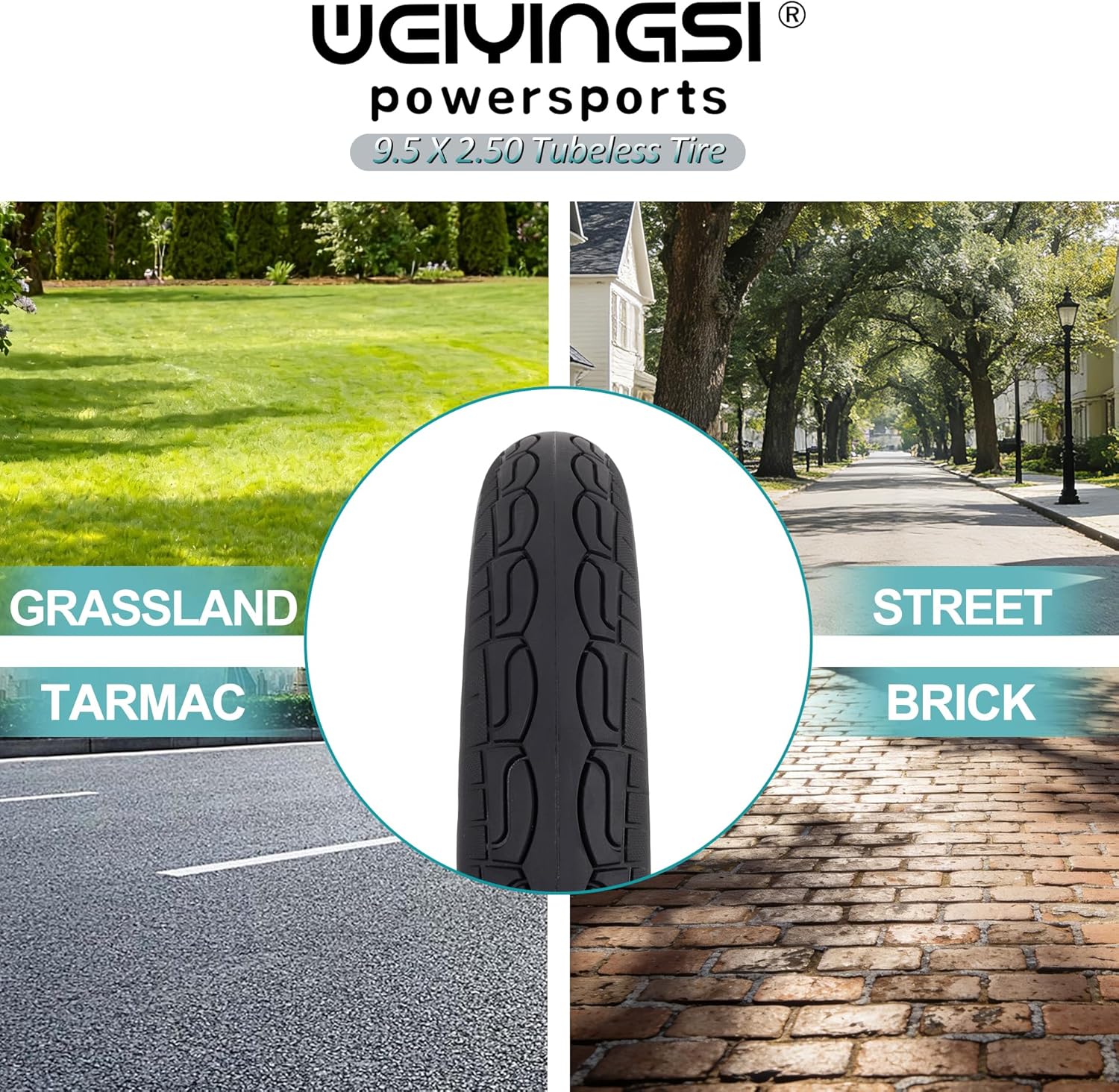14x2.125 Solid Tire - 14 Inch 14x2.125 Electric Bike Tubeless Tire for E-Bike, E-Scooter and Electric Folding Bike - Rear/Front Wheel Replacement - Airless - Puncture-Proof - 1 Pack