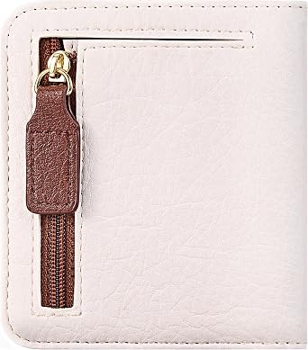 Gostwo Small Wallet for Women, Slim Bifold Credit Card Holder, Compact RFID Blocking Cash Wallet, Billfolds Thin Leather Zipper Pocket, Mini Wallet Gift for Ladies Teen Girls Travel with ID Window