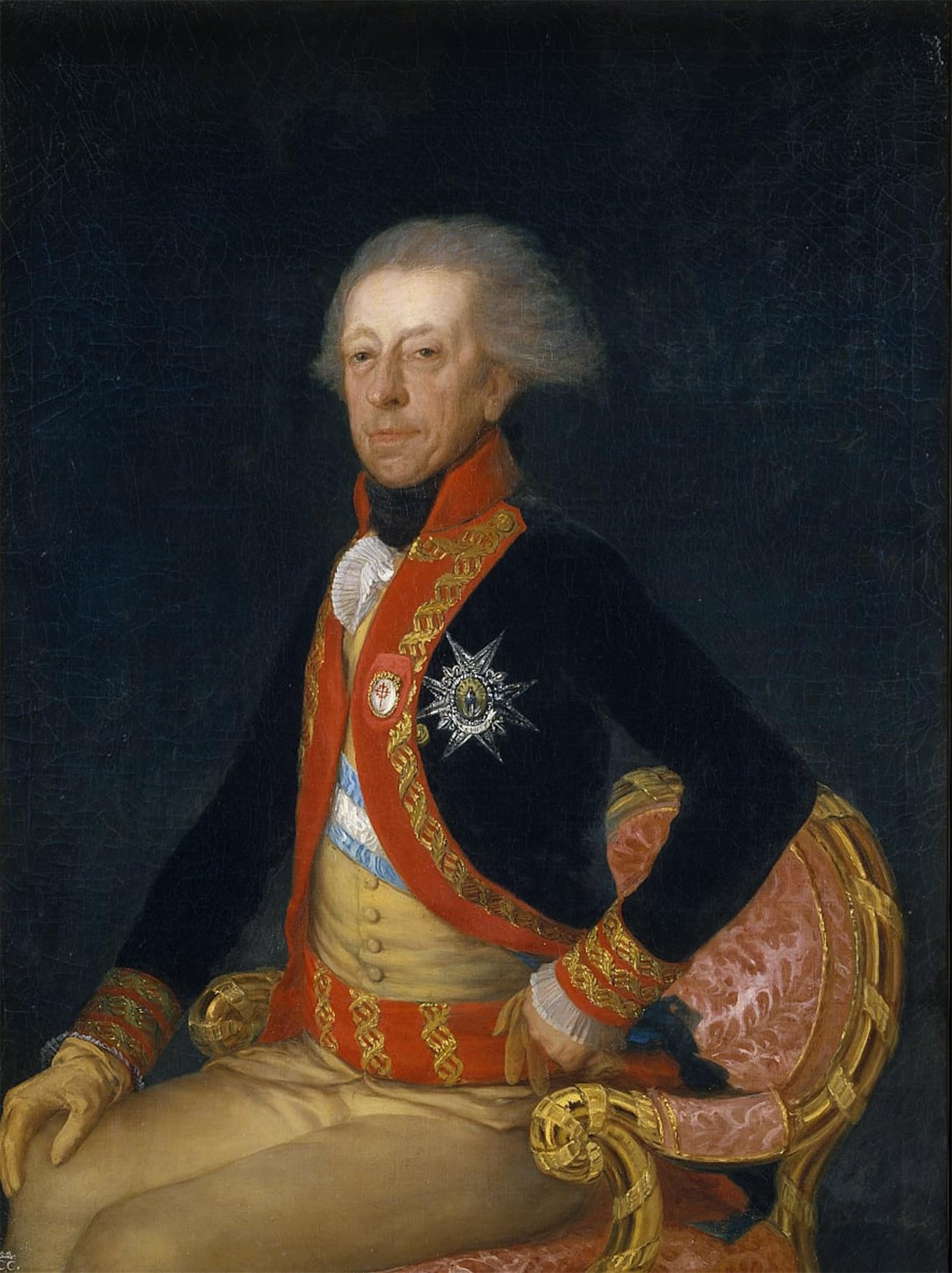 ARTXLXXBN Famous Art Print Poster Vintage Wall Art Portrait of General Antonio Ricardos by Francisco De Goya Canvas Art Poster for Home Decor 60x90cm