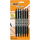 BIC Soft Feel Ballpoint Pen, Black Ink, 6-Count – view 1