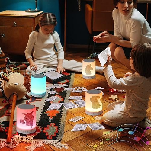 Miniatura 9 de Altavoz Bluetooth con luz nocturna, control táctil, lámpara de noche regulable multicolor cambiante, TWS, lámpara de mesa para dormitorio, el mejor