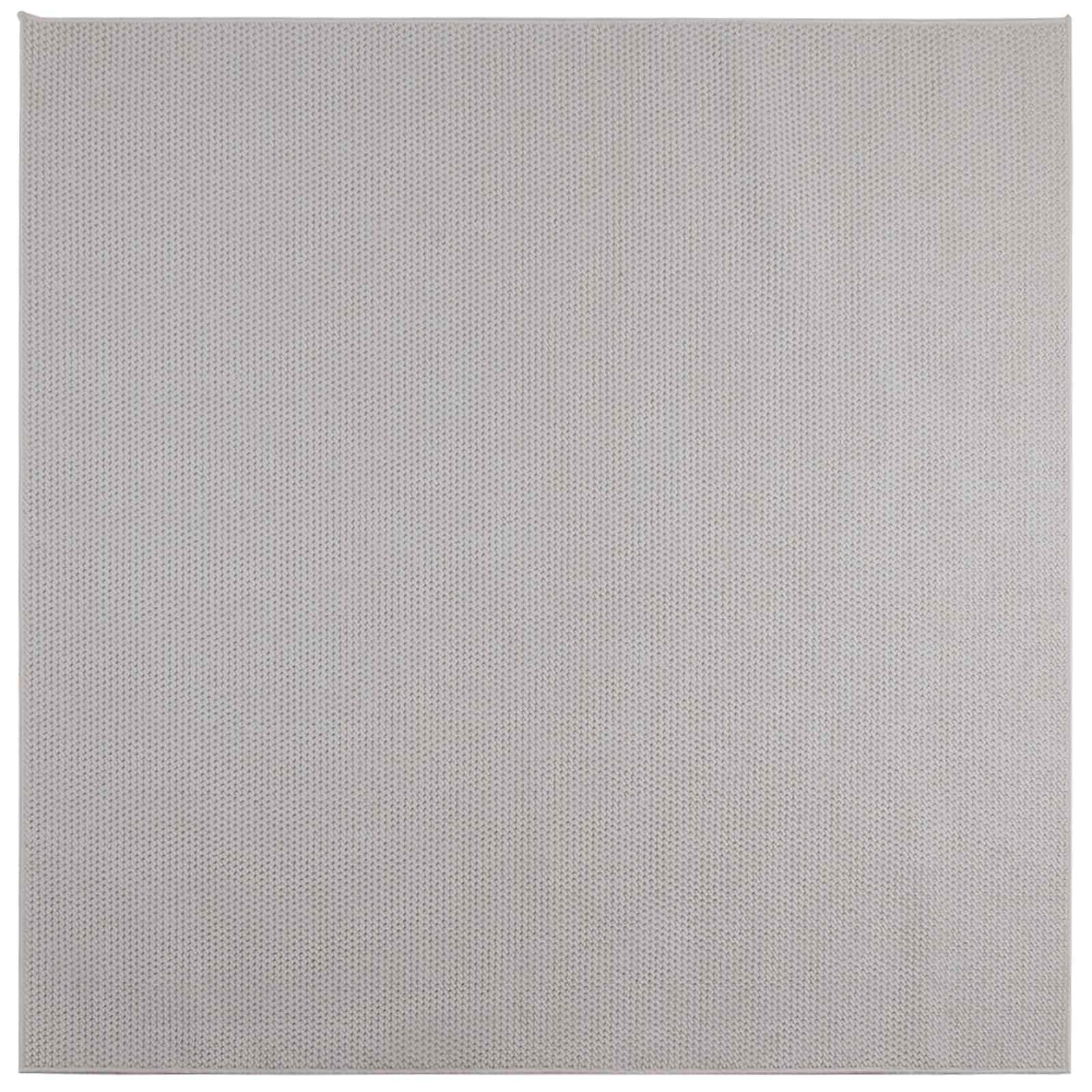 vidaXL Tapis de Surface Carré LUGO Crème 120 x 120 cm Polyester, Tapis Grand Format, Design Moderne antidérapant, Moquette Douce pour Salon, revêtement de Sol intérieur Pratique
