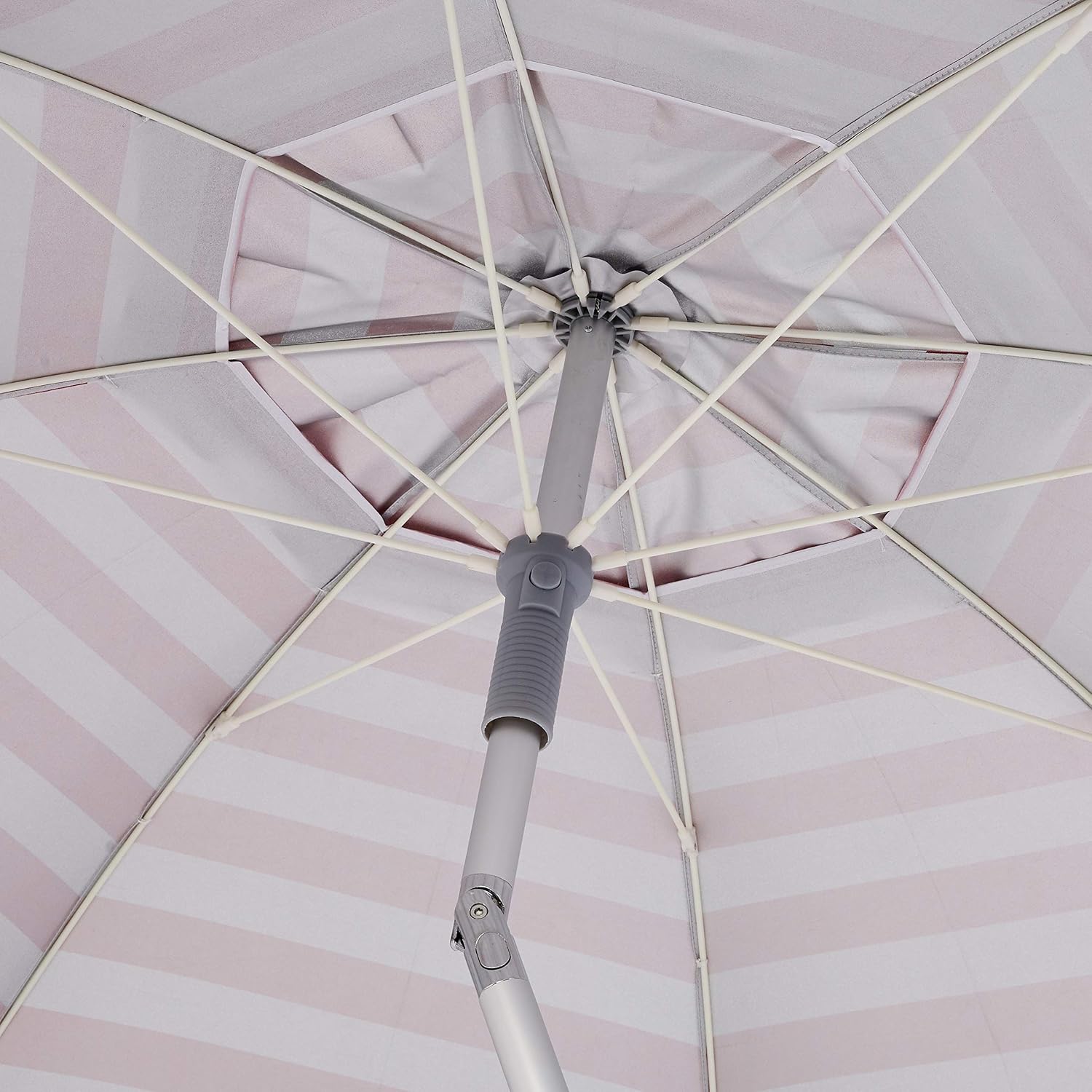 Amazon Basics Beach Umbrella - Red Striped