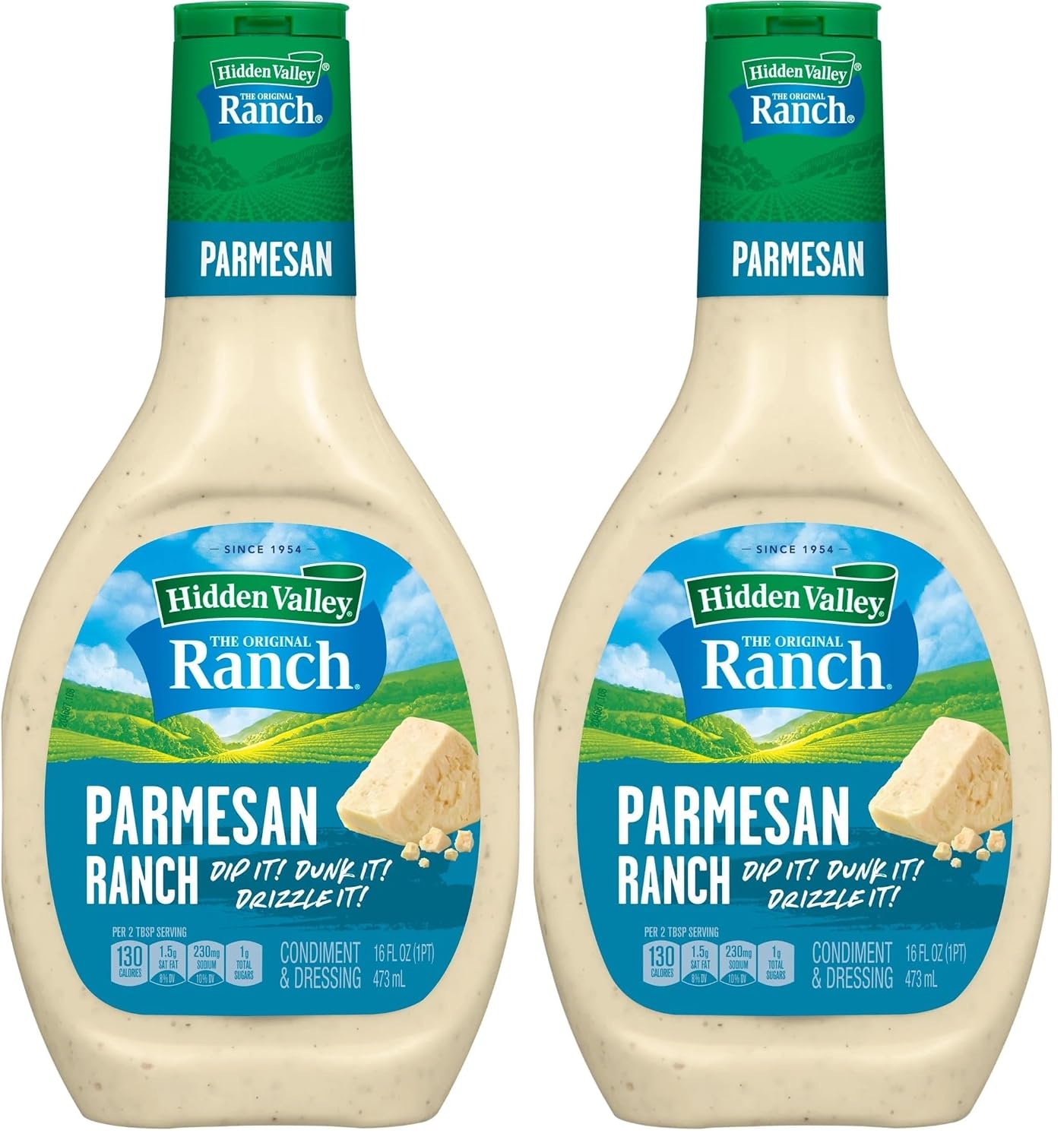 Hidden Valley Parmesan Ranch Condiment and Dressing, 16 FZ (Pack of 2)