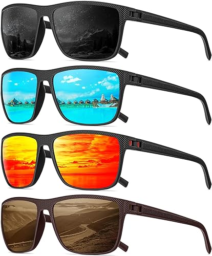 Miniatura 9 de Gafas de sol polarizadas para hombre, anteojos de sol polarizados con protección UV, lentes de sol ligeras para conducir, pescar, jugar al golf
