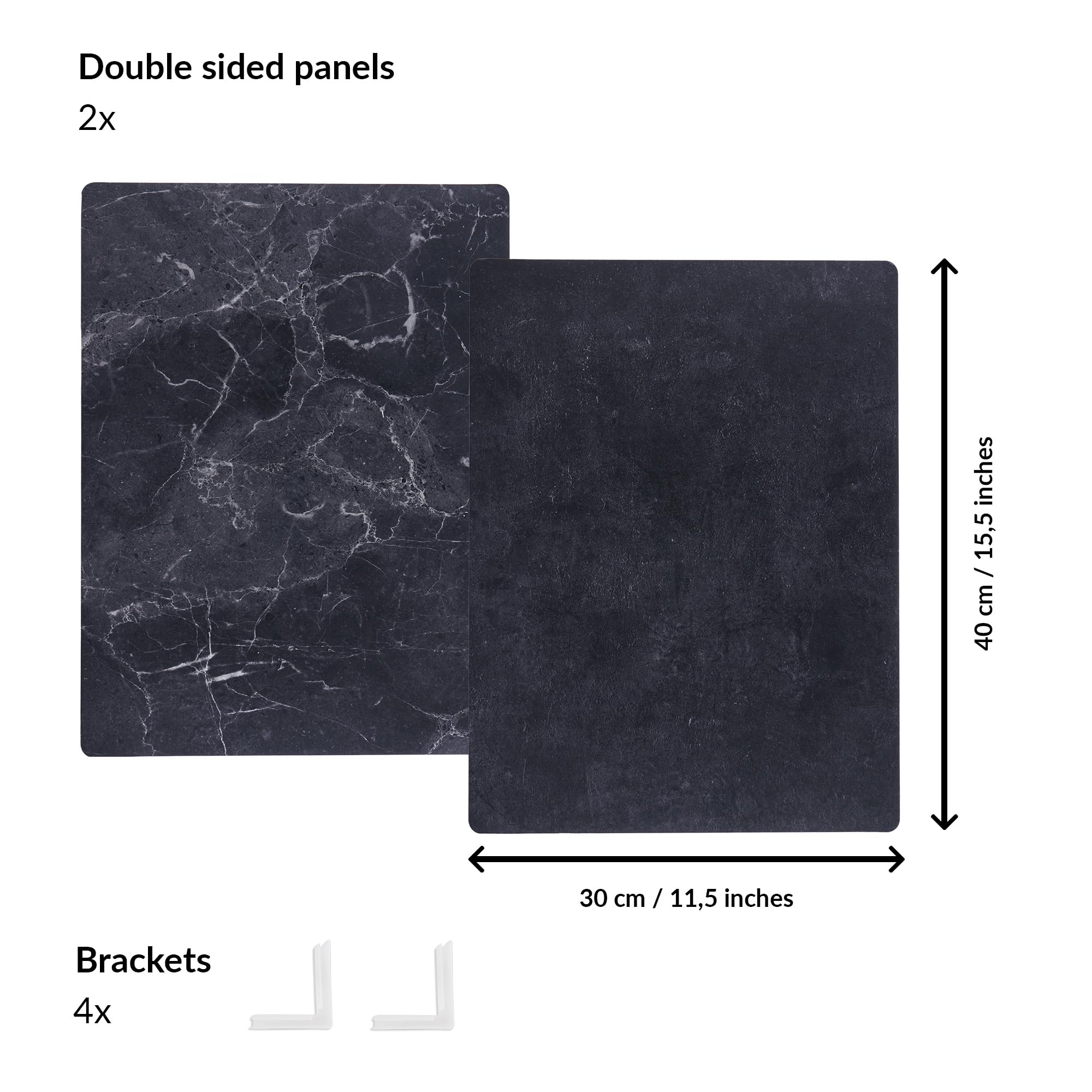 Set 2 Sfondi Fotografici 30x40 Cm - Marmo E Cemento, Per Foto Di Cibo E Prodotti