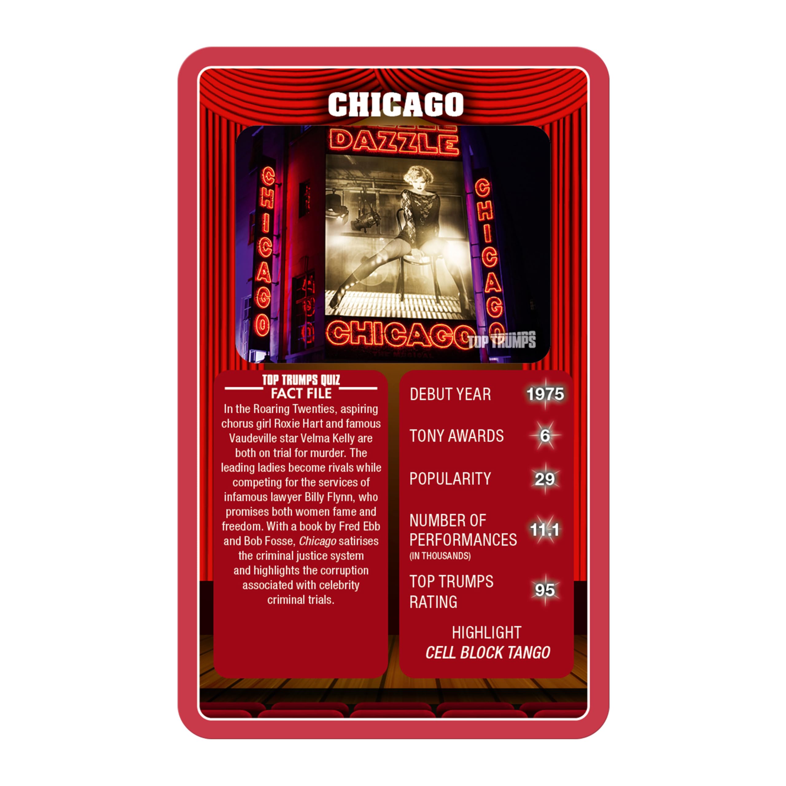 Top Trumps Musicals Limited Edition Card Game, Red, small - Image 4
