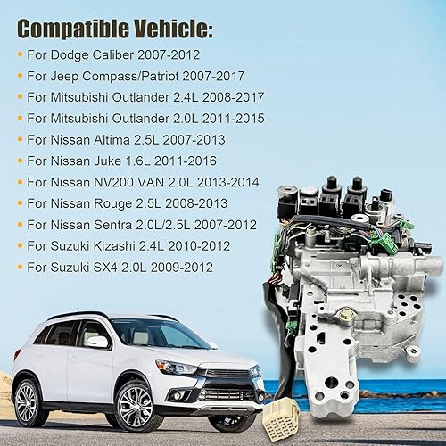 Miniatura 3 de LoftMarte JF011E RE0F10A CVT Cuerpo de válvula de transmisión compatible con Nissan Sentra Altima Rouge Juke NV200 para Suzuki Kizashi SX4 para