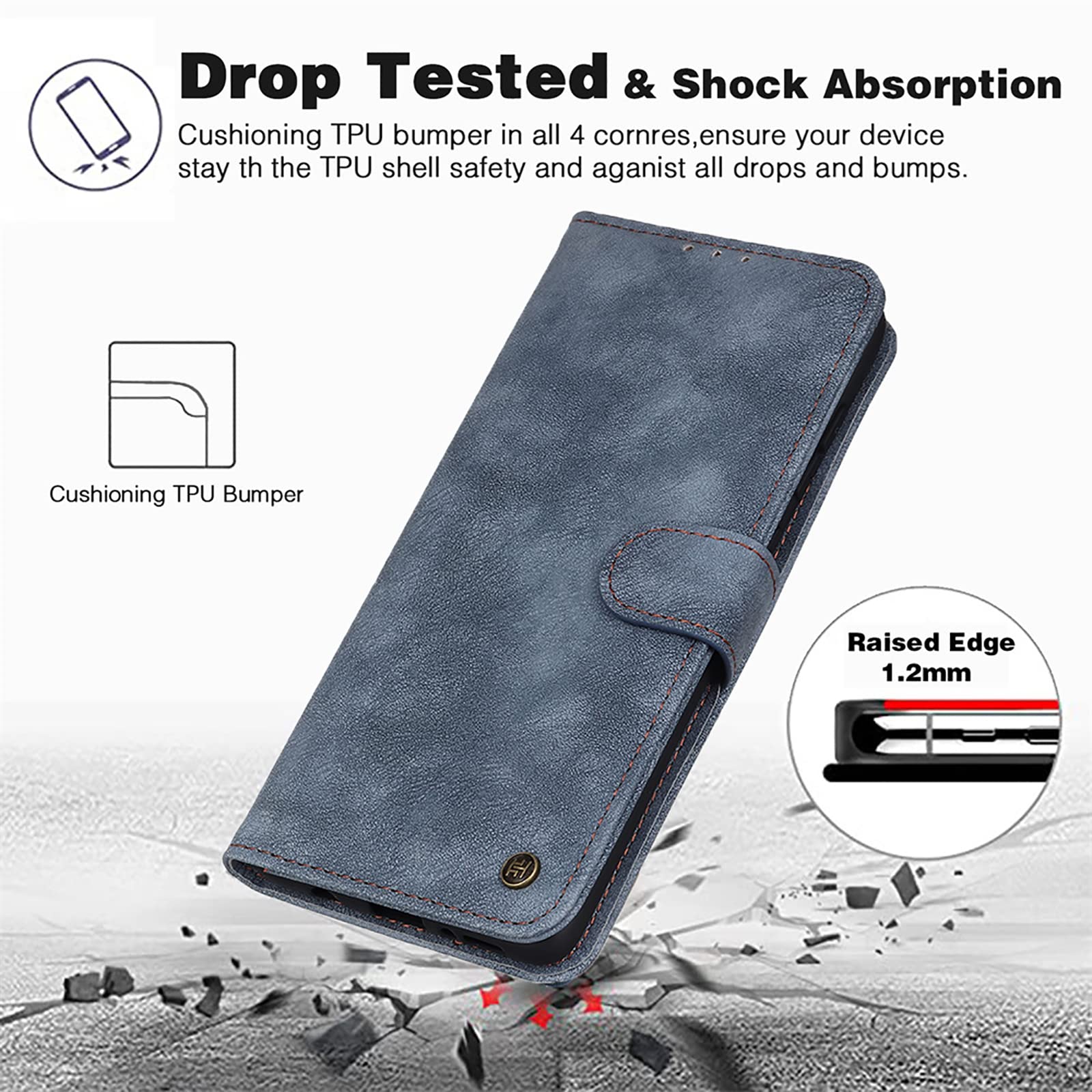 Custodia Flip Per OnePlus 10 Pro - Design In Pelle Con Supporto Magnetico E Portacarte Integrato - Foto 3