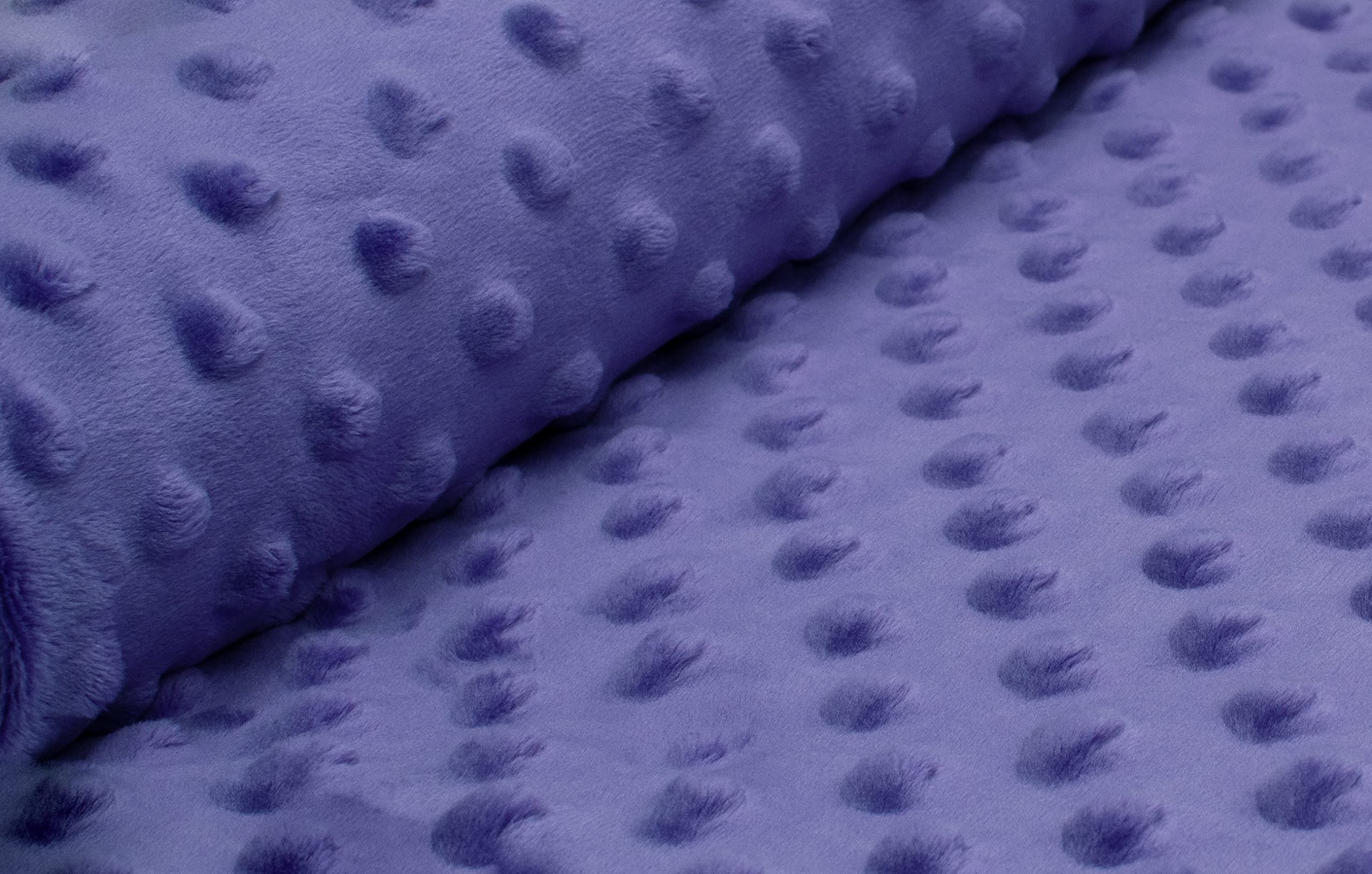 Tissu Minkee à Fossettes Motif Pois - 50 Cm X 155 Cm, 305 G/m², Oeko-Tex, Neuf