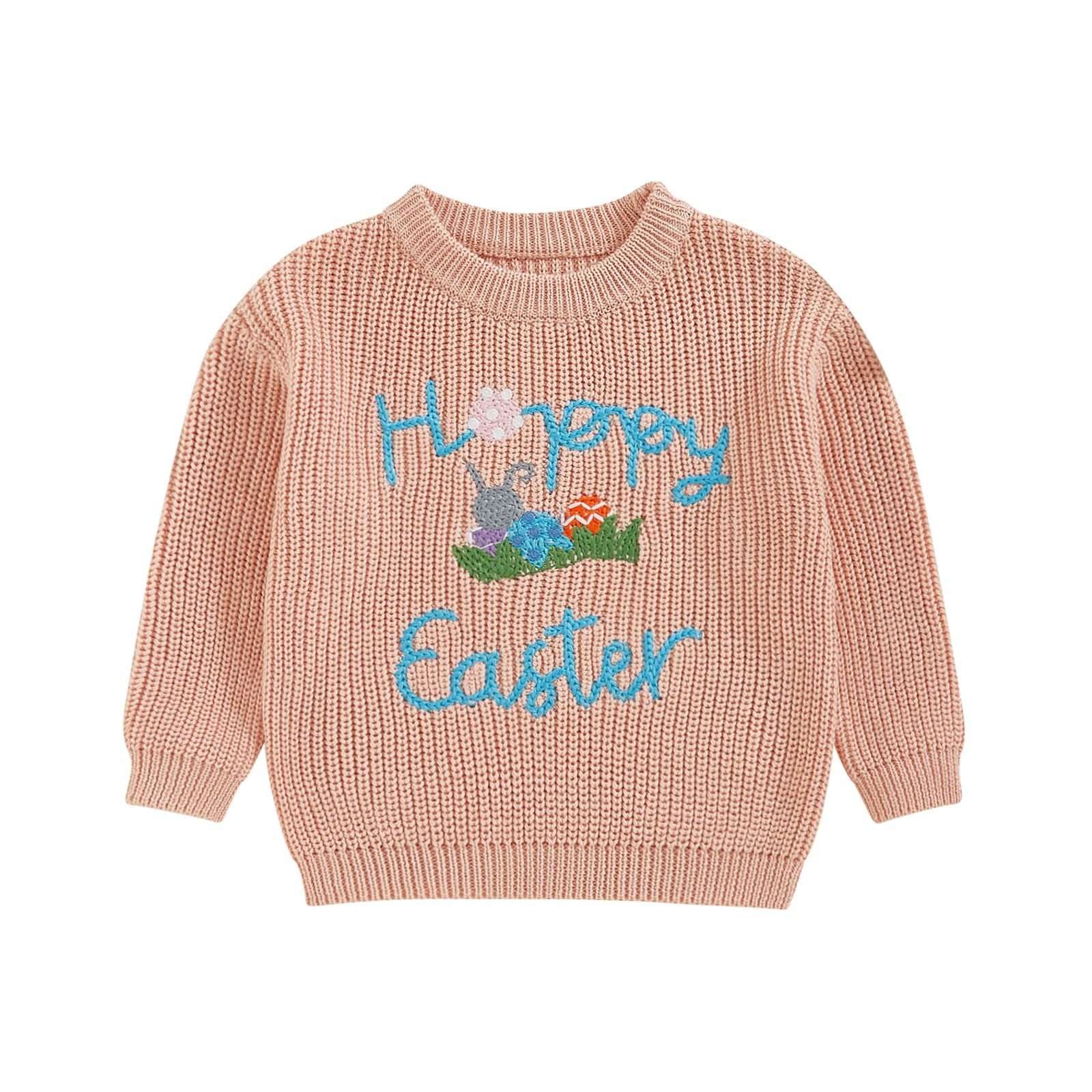 LSFYSZD Toddler Baby Girls Boys Halloween Pumpkin Sweaters Long Sleeve Crew Neck Winter Warm Knitwear Pullover Jumpers Top — view 136