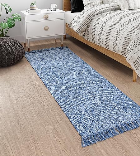 Miniatura 255 de Collive - Tapete de 27 x 43 pulgadas, lavable a máquina, para interiores y exteriores, de bajo perfil, suave algodón tejido a mano, para baño