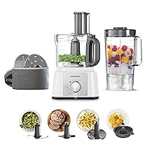 Kenwood Robot da Cucina MultiPro Express FDP65.450WH con Ampia Gamma di Accessori, Ciotola di Capacità 3 L, Potenza 1000 W, 2 Velocità Più Pulse, Bianco