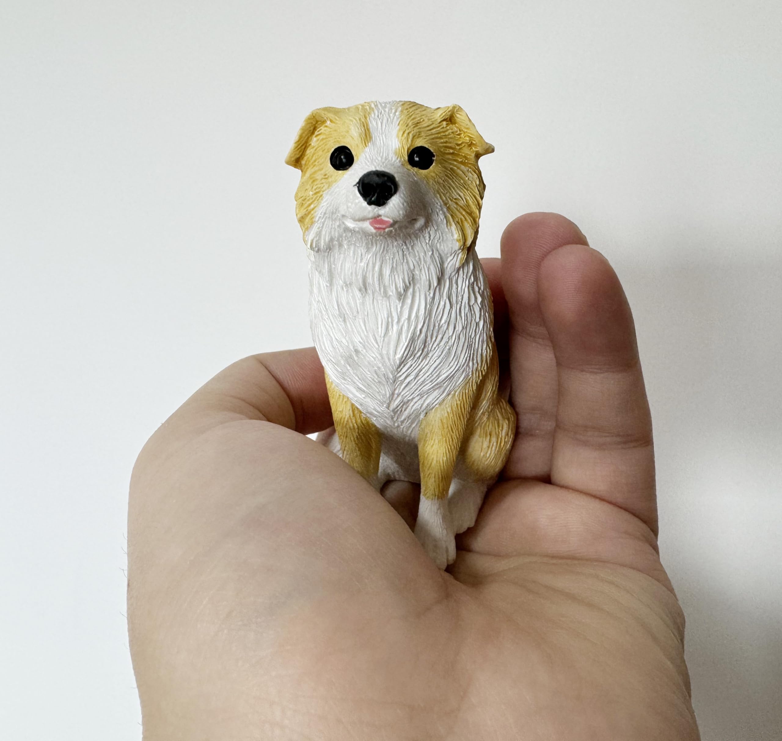 ボーダーコリー　貯金箱　置物 Amazon.co.jp: ボーダーコリーの置物 - 小さな樹脂犬の像、メモリアル