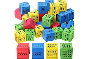 Hanaive Ten Frame Dice Set for Kids in Classrooms and Subitizing Learning at Home