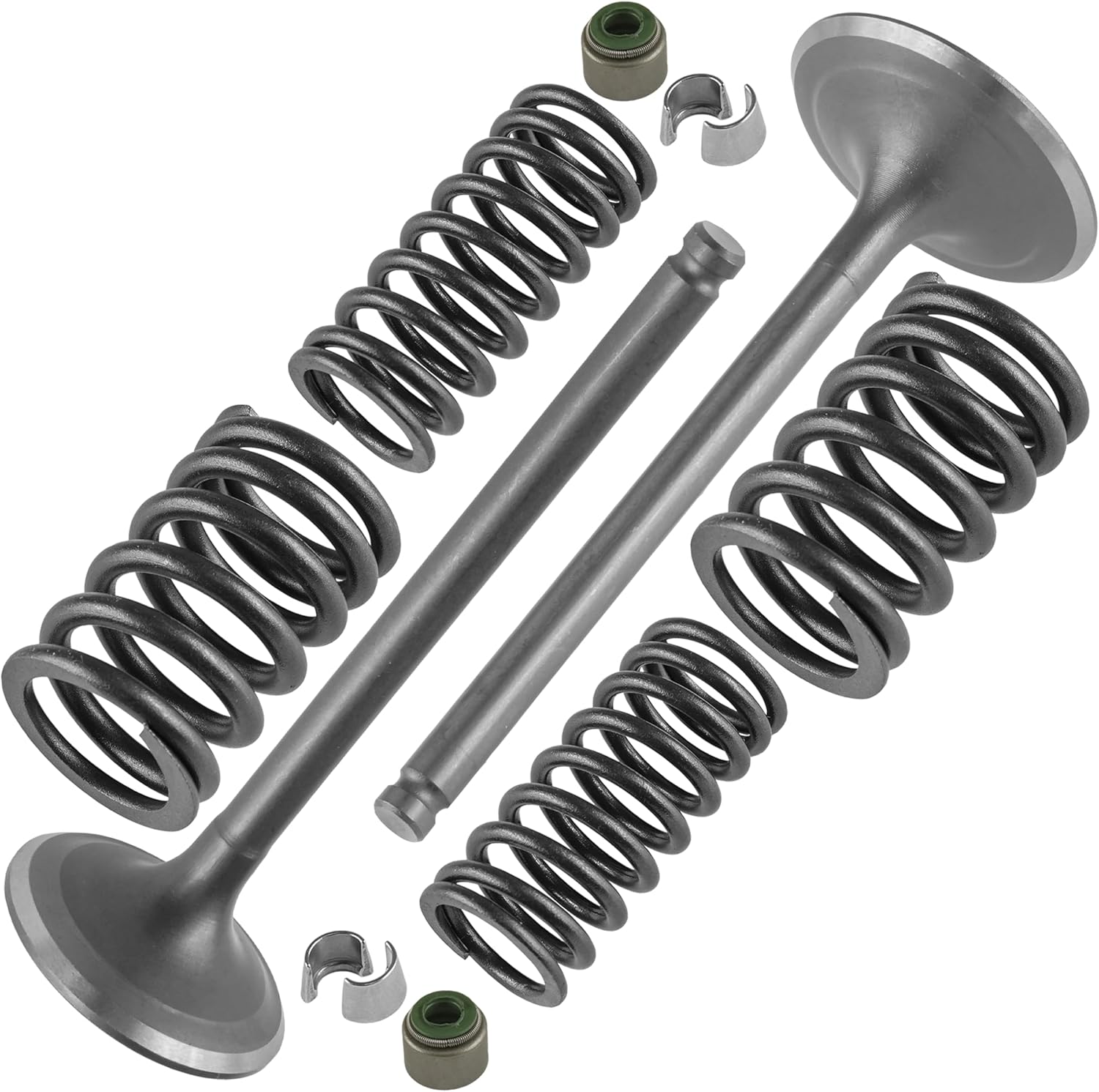 Caltric Intake & Exhaust Valve Kit Compatible with Honda Pioneer 500 520 SXS500 SXS520 2015-2021 / Foreman Rubicon 500 TRX500 TRX520 4x4 2005-2023 / Rancher 420 TRX420 2x4 4x4 2009-2023