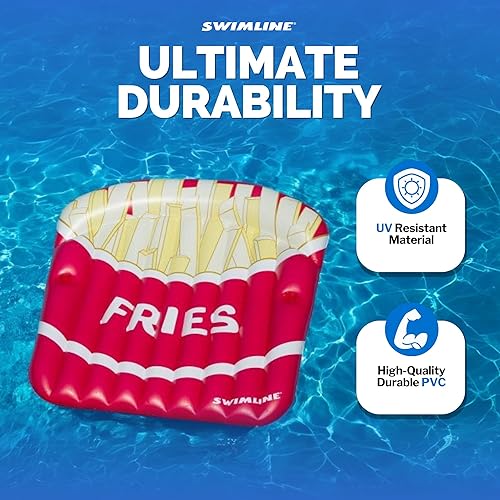 Vista 55 de SWIMLINE Original Pet Pawprint - Flotador de piscina – Tumbona de vinilo duradera para adultos y adolescentes – Divertido flotador de piscina