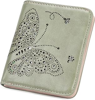 KITEVIUN Small RFID Wallet Women Ultra Thin Slim Womens Wallet Mini Compact Bifold Pocket Ladies Wallets for Women GREEN