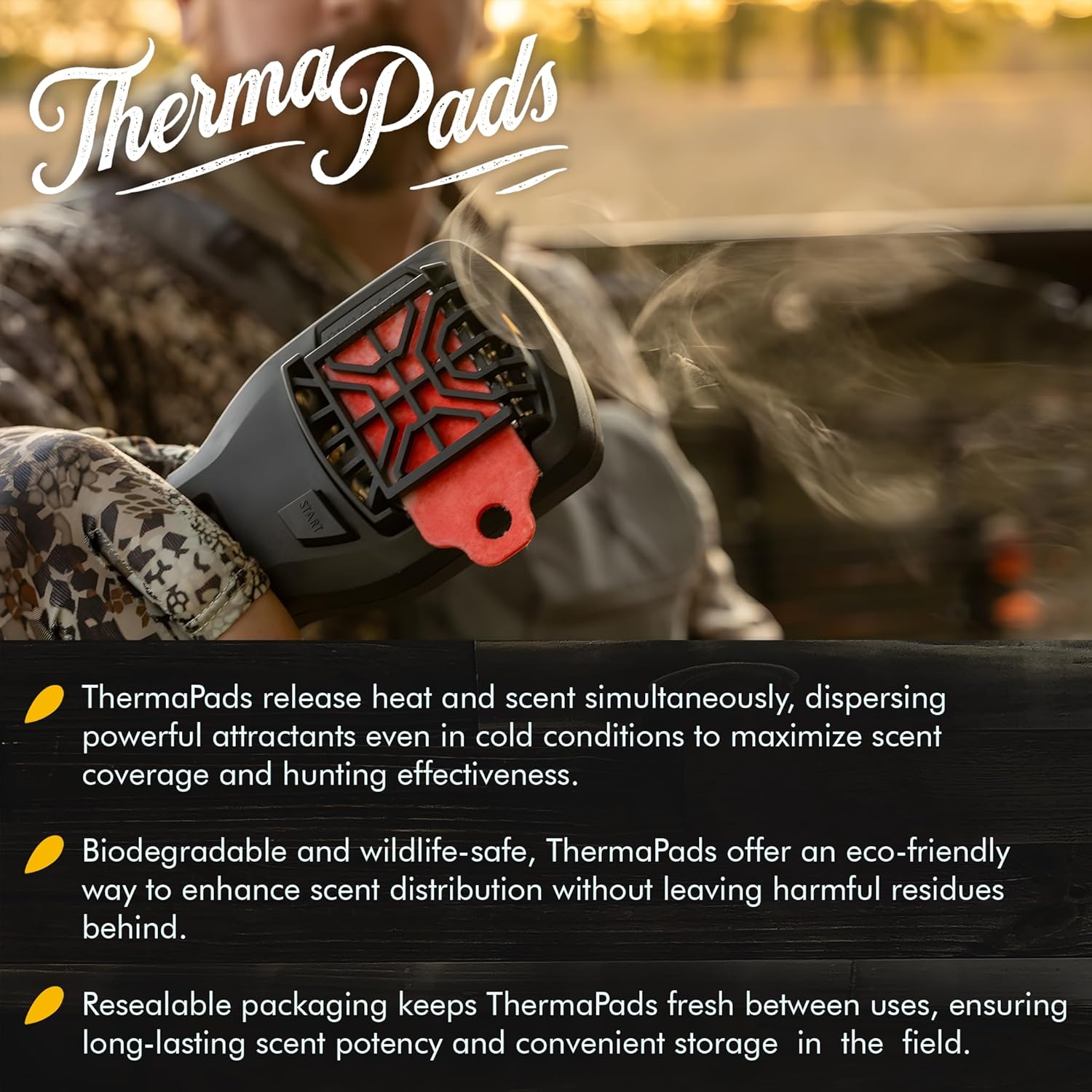Conquest Scents ThermaPads – Deer Attractant Hunting Scent Pads for Pre-Rut, Rut & Post-Rut Use, Long-Lasting & Compatible with Heated Dispenser