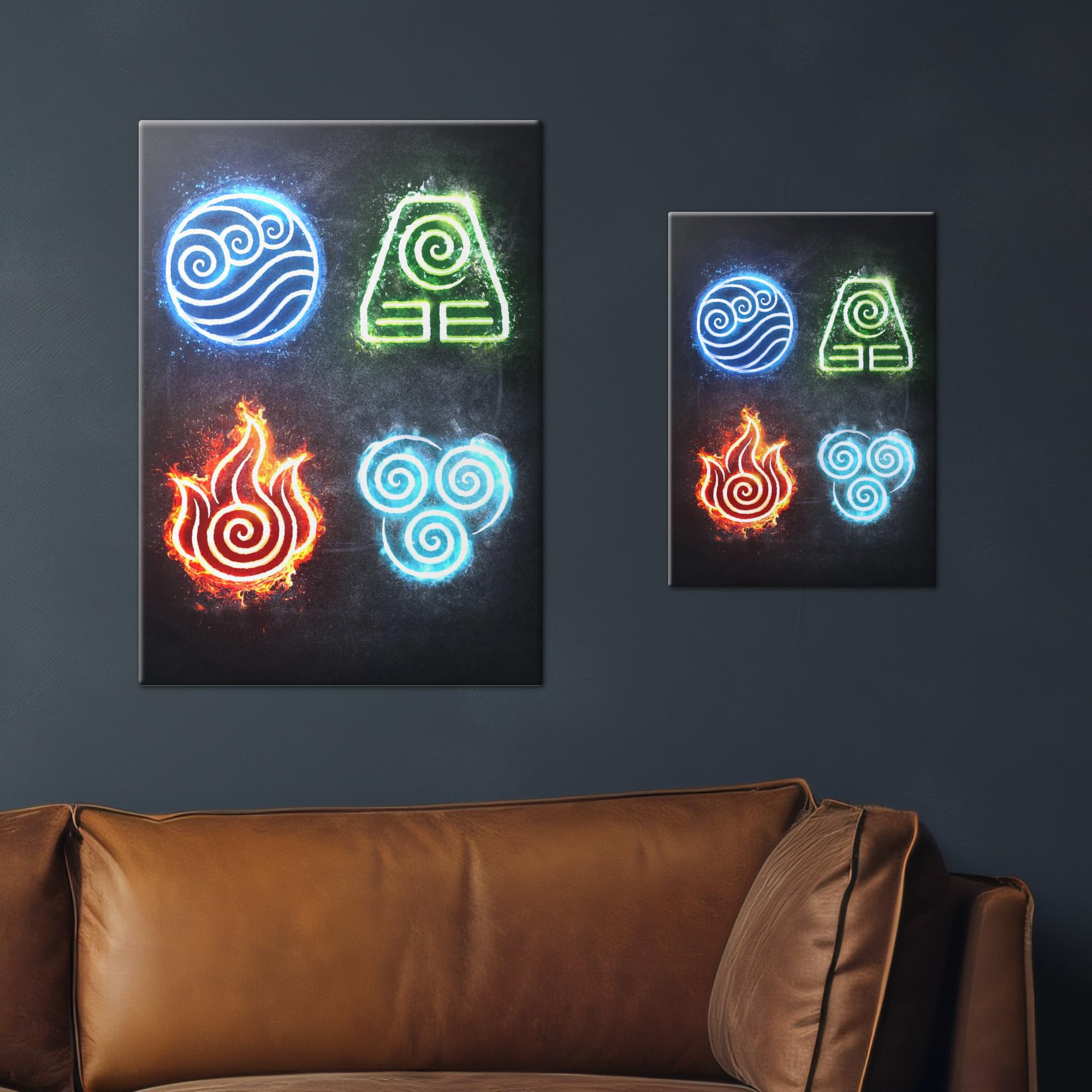 Displate Metall poster Avatar The Last Airbender The Four Elements Größe M