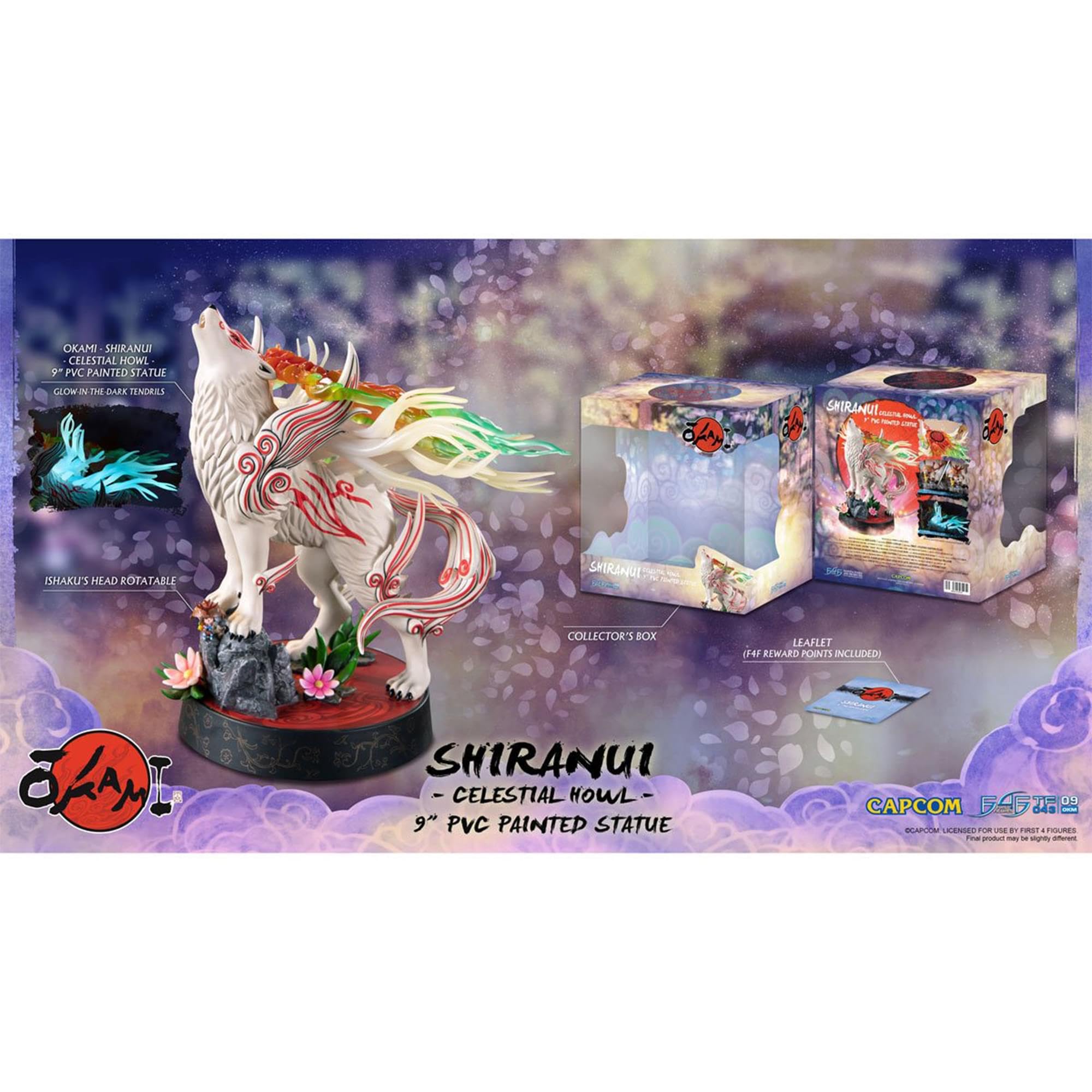 First 4 Figures - Okami: Shiranui Statue aus PVC, bemalt, 22,9 cm (Himmlisches Heulen)