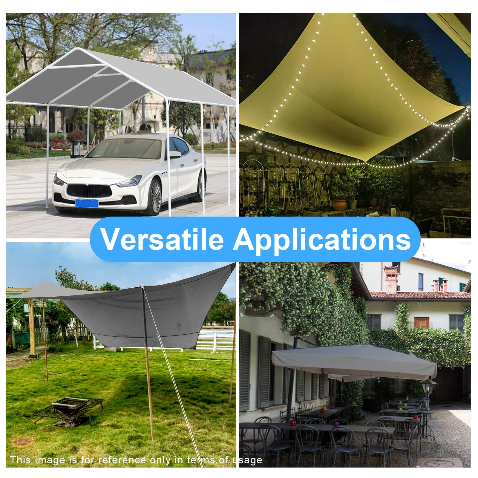 Carport Canopy Cover - 10x20 Ft Waterproof -6