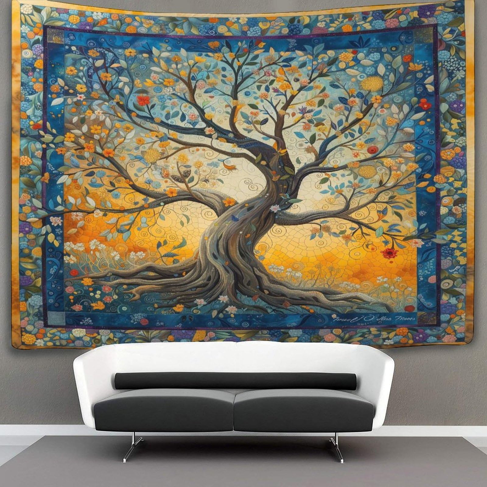 Tapiz Decorativo Árbol De La Vida 70x100 Cm - Tela De Poliéster, Ideal Para Dormitorio O Sala De Estar