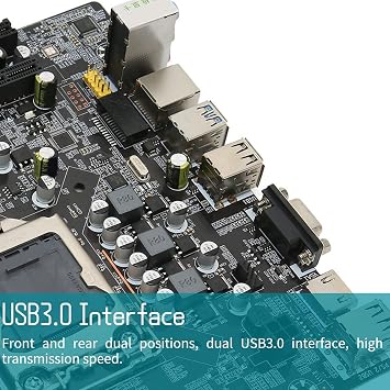LGA 1155 Motherboard, USB3.0 SATA Desktop Computer Motherboard Sound Card/Network Card Mainboard for Intel B75 SATA Motherboard Replacement Motherboard
