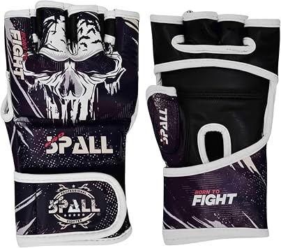 MMA Gloves Boxing Gloves for Men and Women PU Art Leather More Padding Fingerless Punching Bag Gloves for Kickboxing Sparring Muay Thai and Heavy Bag