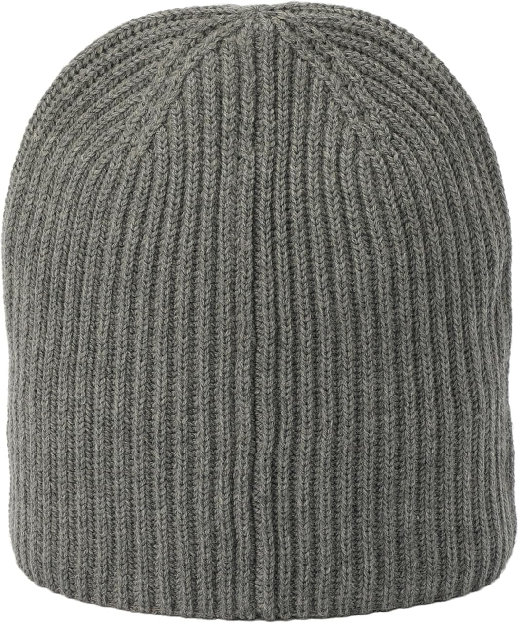 AllSaints Mens Merino Ribbed Beanie, Ribbed Hat with Logo Design, 100% Wool, Grey Marl - Image 3