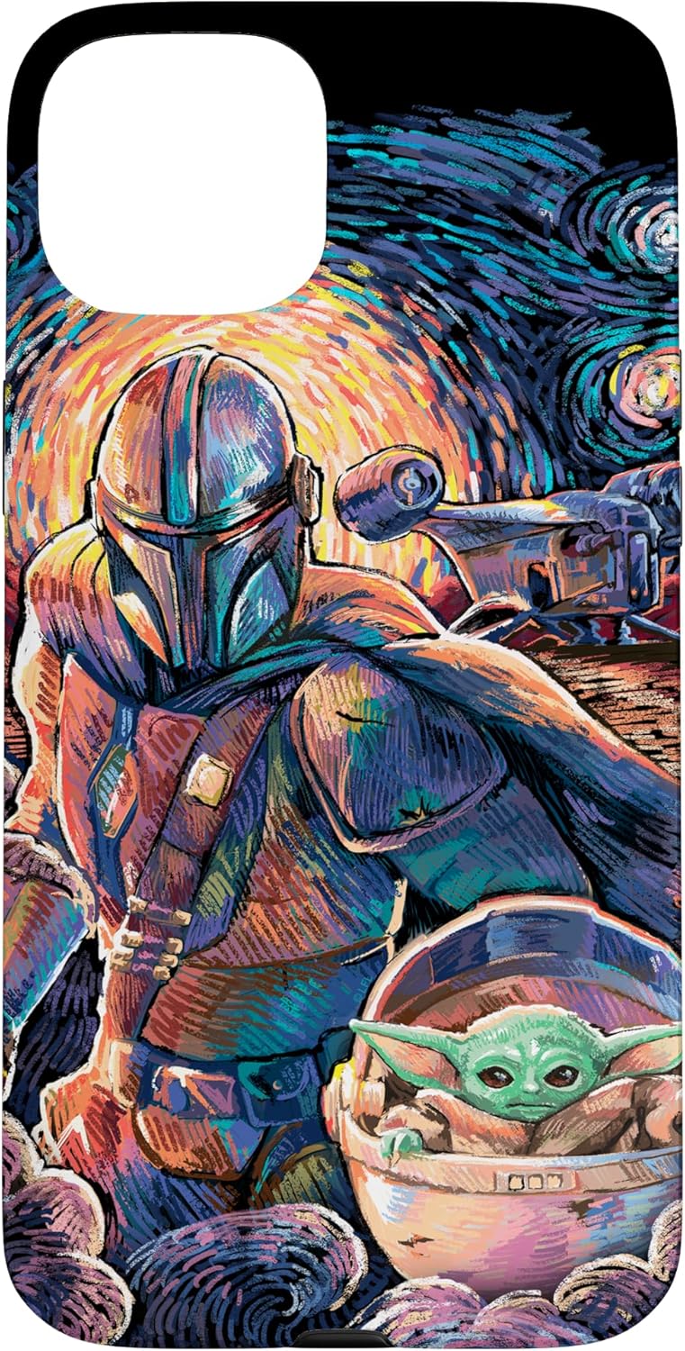 Star Wars The Mandalorian & Grogu Starry Night Van Gogh Case for iPhone 11