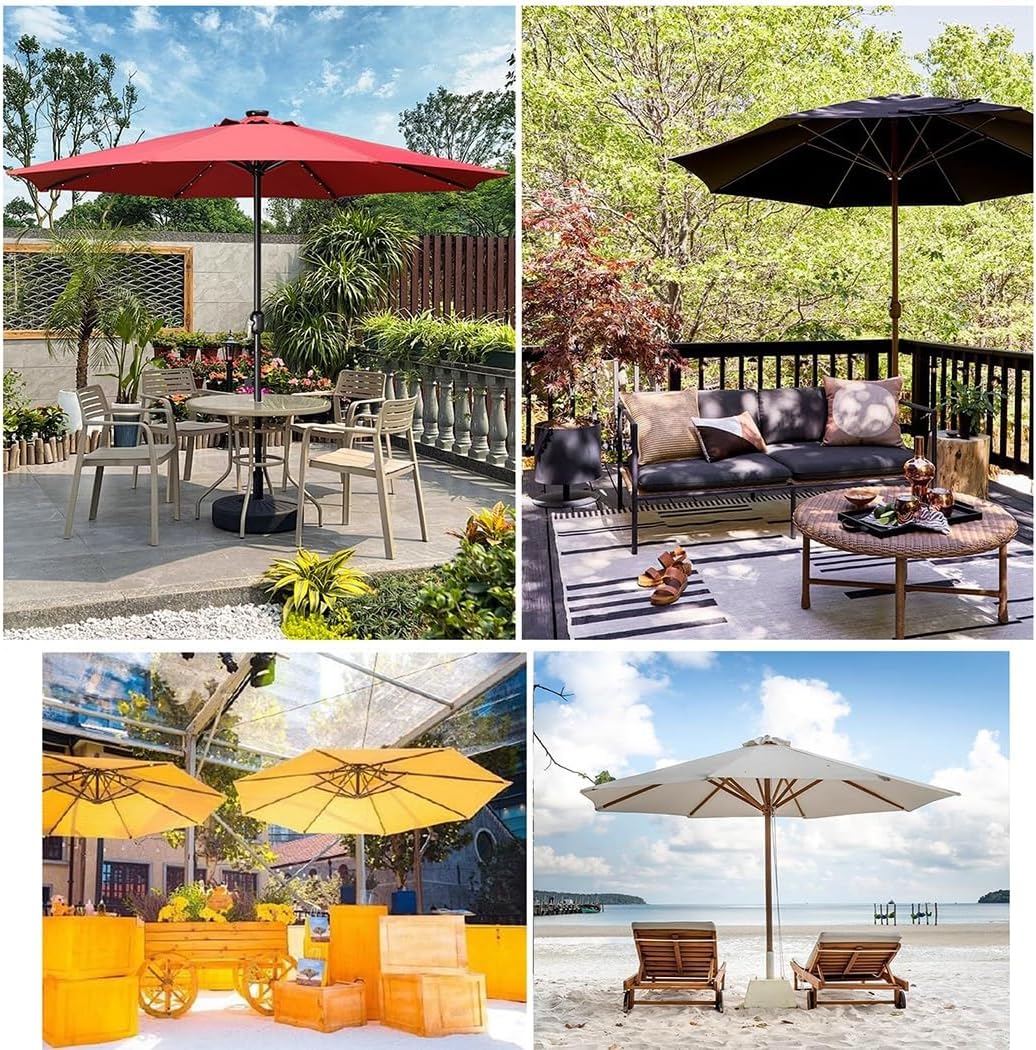 Parasol Replacement Canopy for 6-Rib UV-Resistant Outdoor Umbrella Cover-Sun Umbrella Replacement Cloth Water Resistant(Grass Green 9.8ft (300cm)/6 arms)