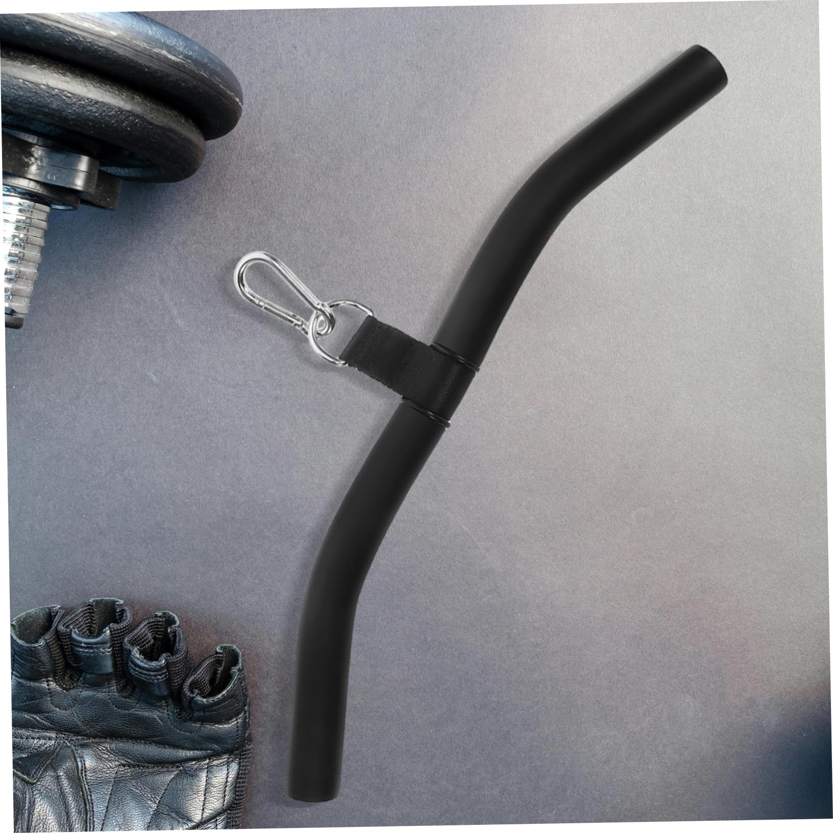 SUPVOX Barra Corta per LAT Machine in Acciaio Nero, Accessorio Fitness
