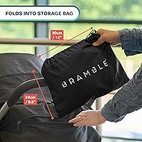 Vista 7 de Bramble Extra Large Gate Check Stroller Bag for Airplane - Stroller Storage Bag (Black, 47", 600D Oxford Waterproof) - Double Stroller Travel Bag