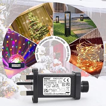 CubePlug 12V 12W String Lights Indoor-Outdoor Power Adapter for CZJUTAI JT-DC 12V 12W /9W /7.2W /6W /4.5W /3.6W-IP44 Christmas Lighting [U3T2]