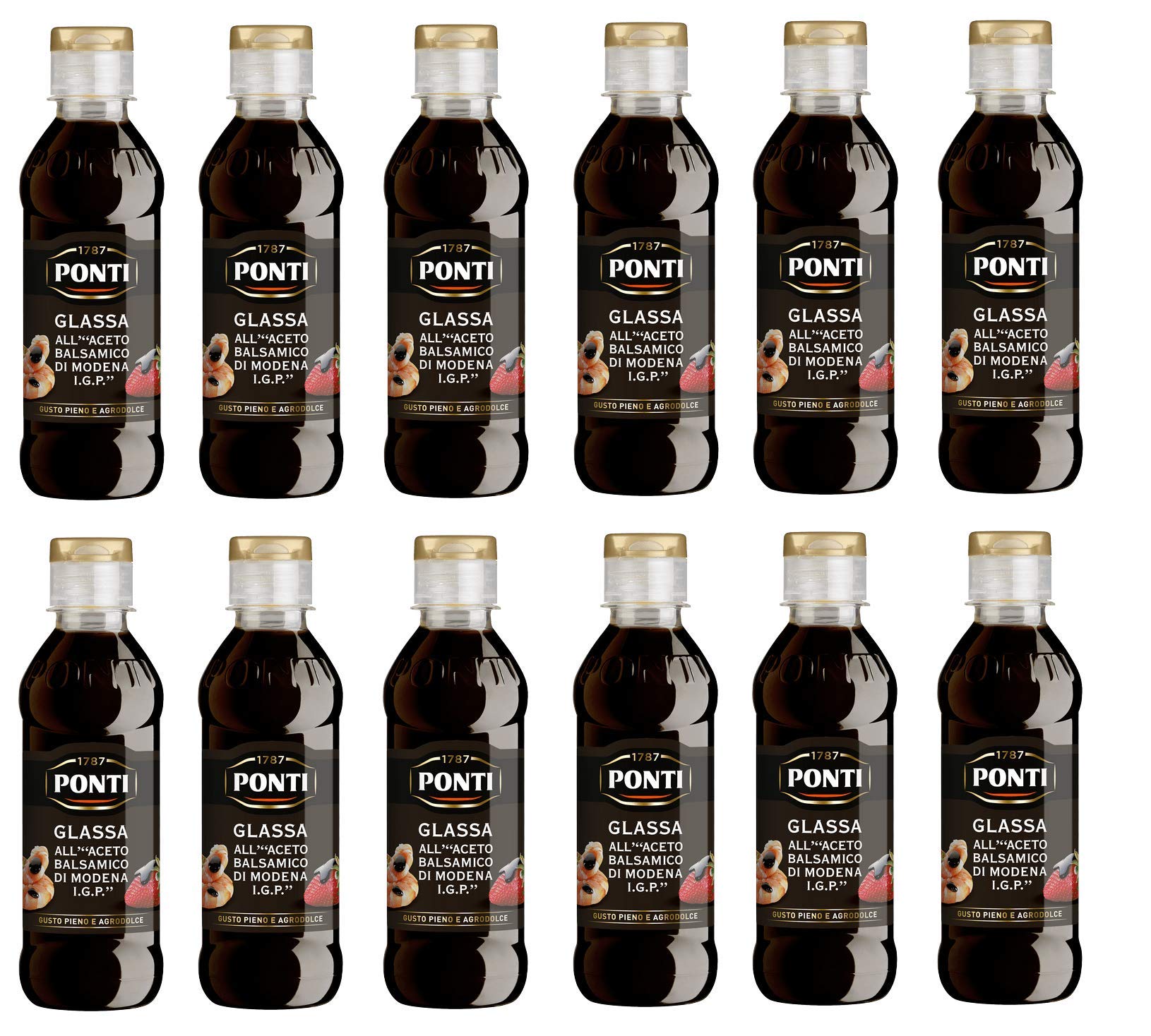 12x Ponti Aceto Balsamico di Modena Balsamico-Essig sauce Würzsaucen 250ml