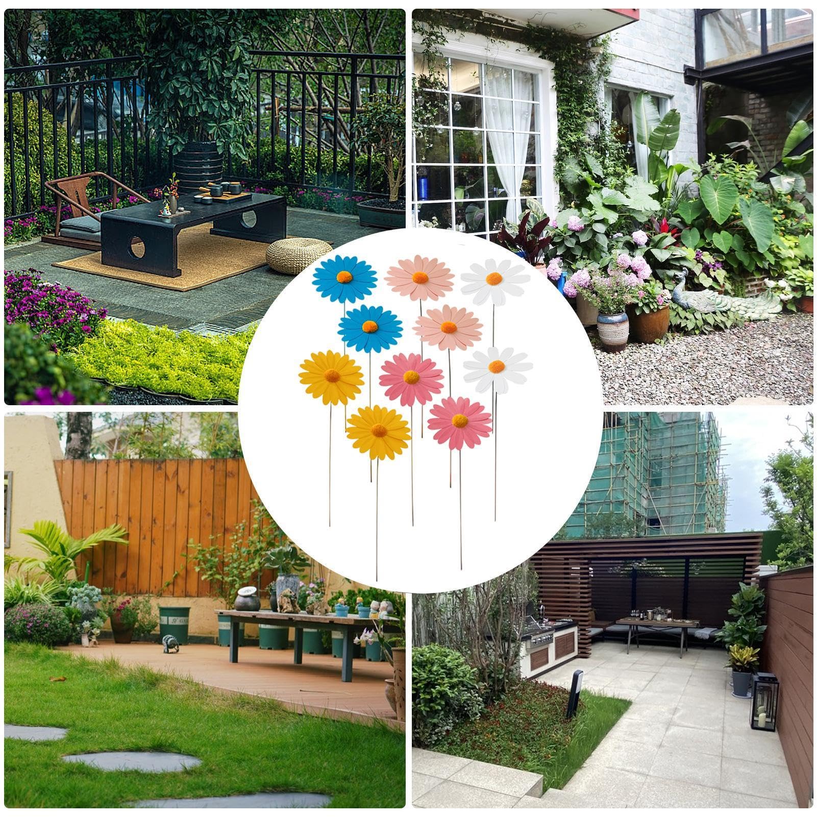 Sun Catcher Giardino – Set 5 Pali Decorativi Con Geco – Acrilico Resistente Alle Intemperie – Colori Misti