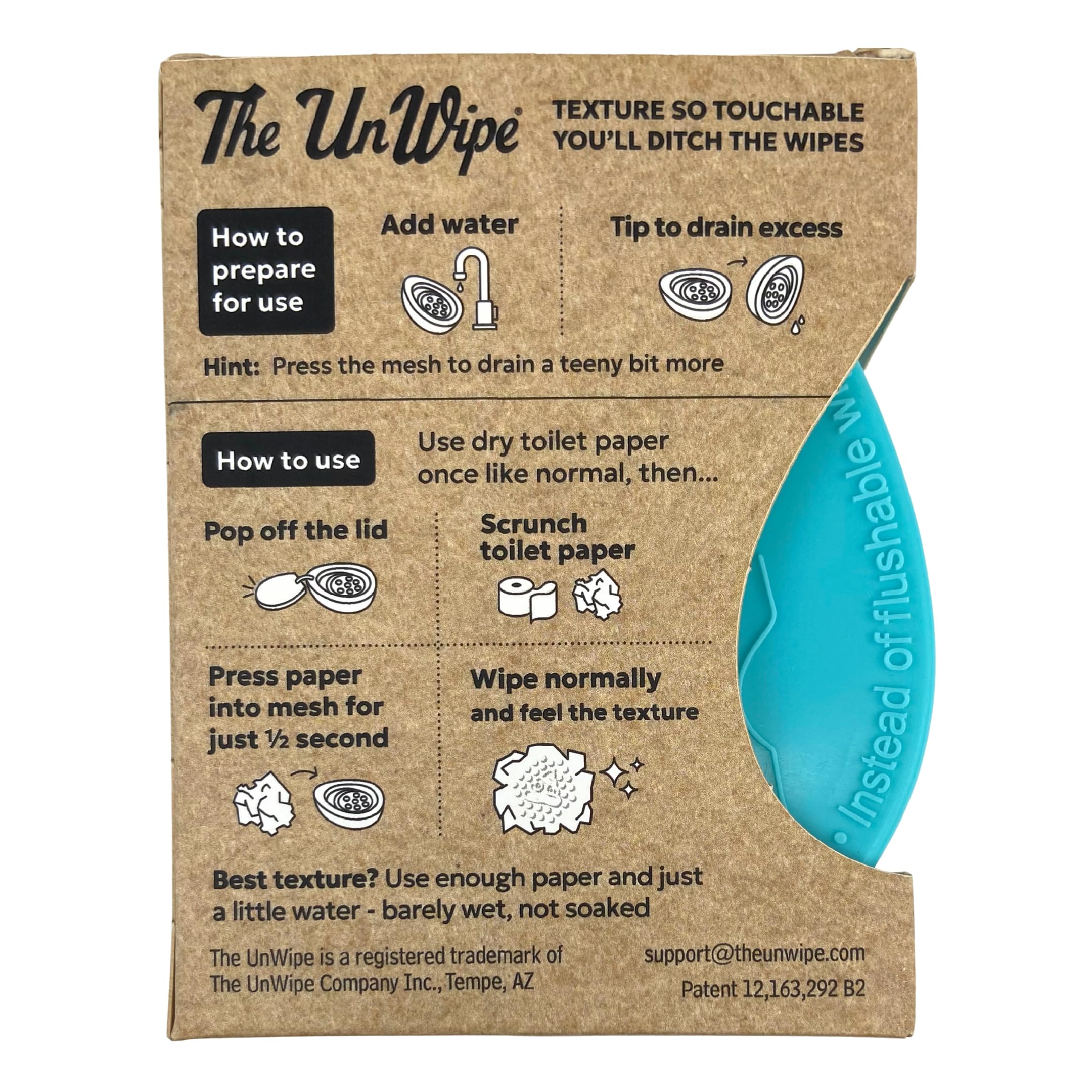 En lugar de toallitas desechables, añade una textura increíble a cualquier papel higiénico en cualquier lugar, limpia mejor, enjuaga de forma segura