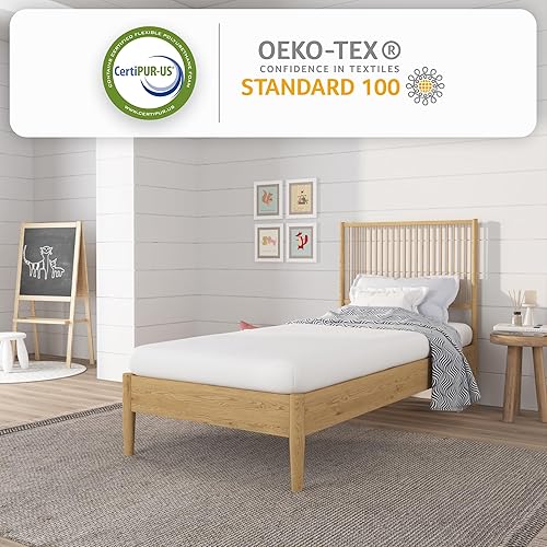 Miniatura 7 de NapQueen Colchón de espuma viscoelástica Twin de 5 pulgadas, sensación media, certificado CertiPUR-US, cama en una caja, funda de tela suave